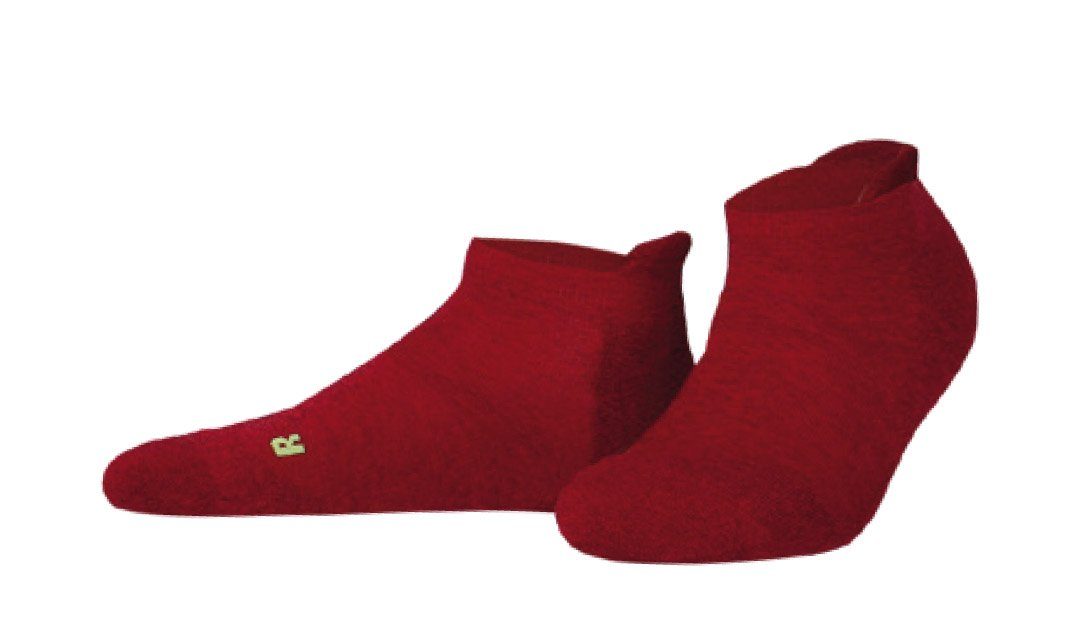 (1-Paar) hautfreundlicher Damen für aus Baumwolle Sneakersocken PLUSH Wilox Rot FINEST