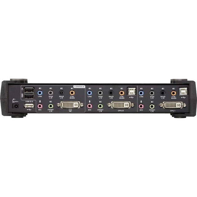 Aten Wischmopp Aten CS1782A CS1782A CubiQ KVMP-Switch 2-fach, DVI, USB 2.0, Audio 7.1