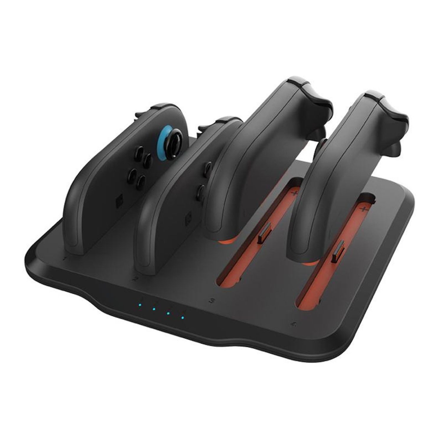 Wigento Für Nintendo Switch 2 Ladestation Controller Ladegerät Anzeige Schwarz Stromadapter