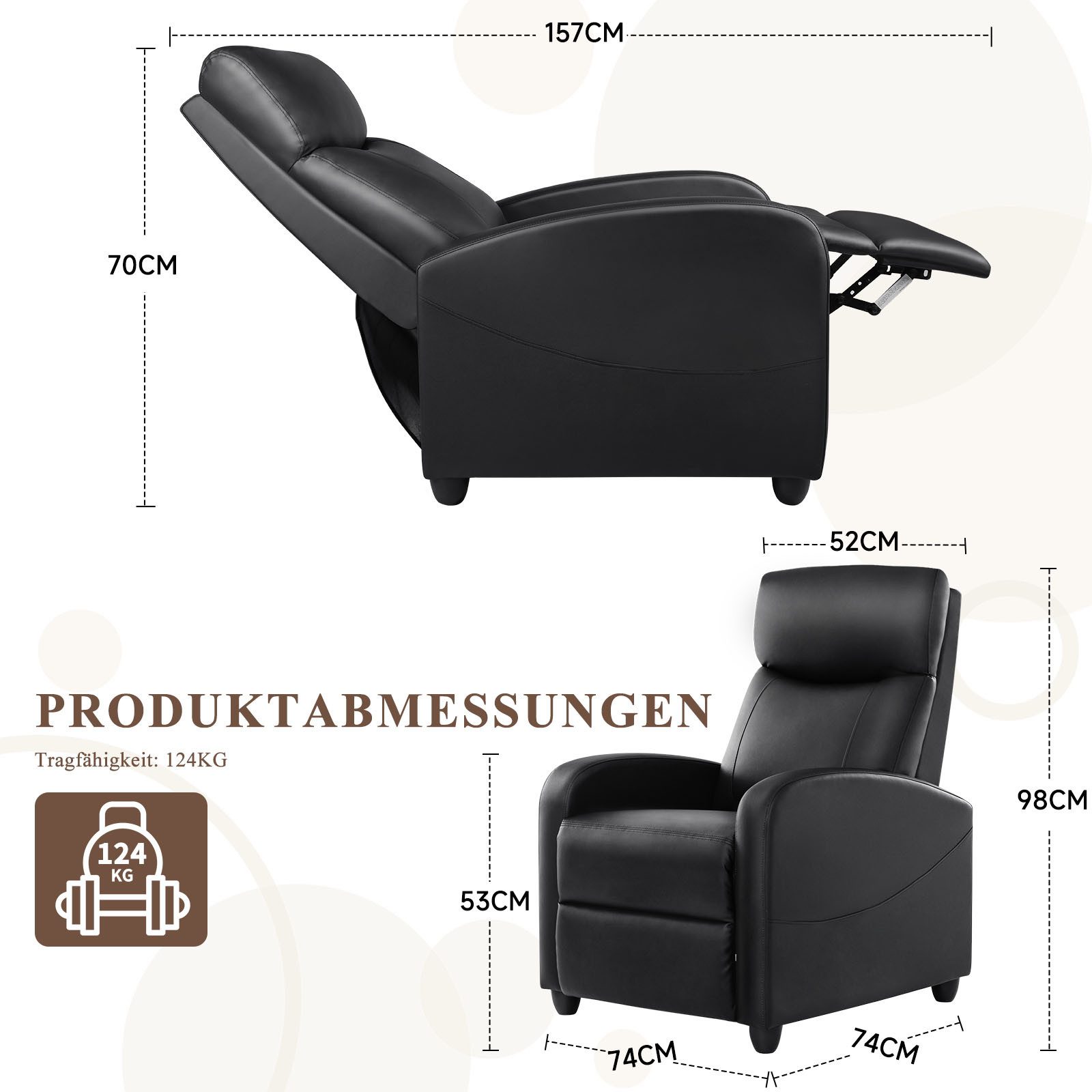 SURFOU Relaxsessel Schaukelsessel sofa Rocking Chair günstig online kaufen