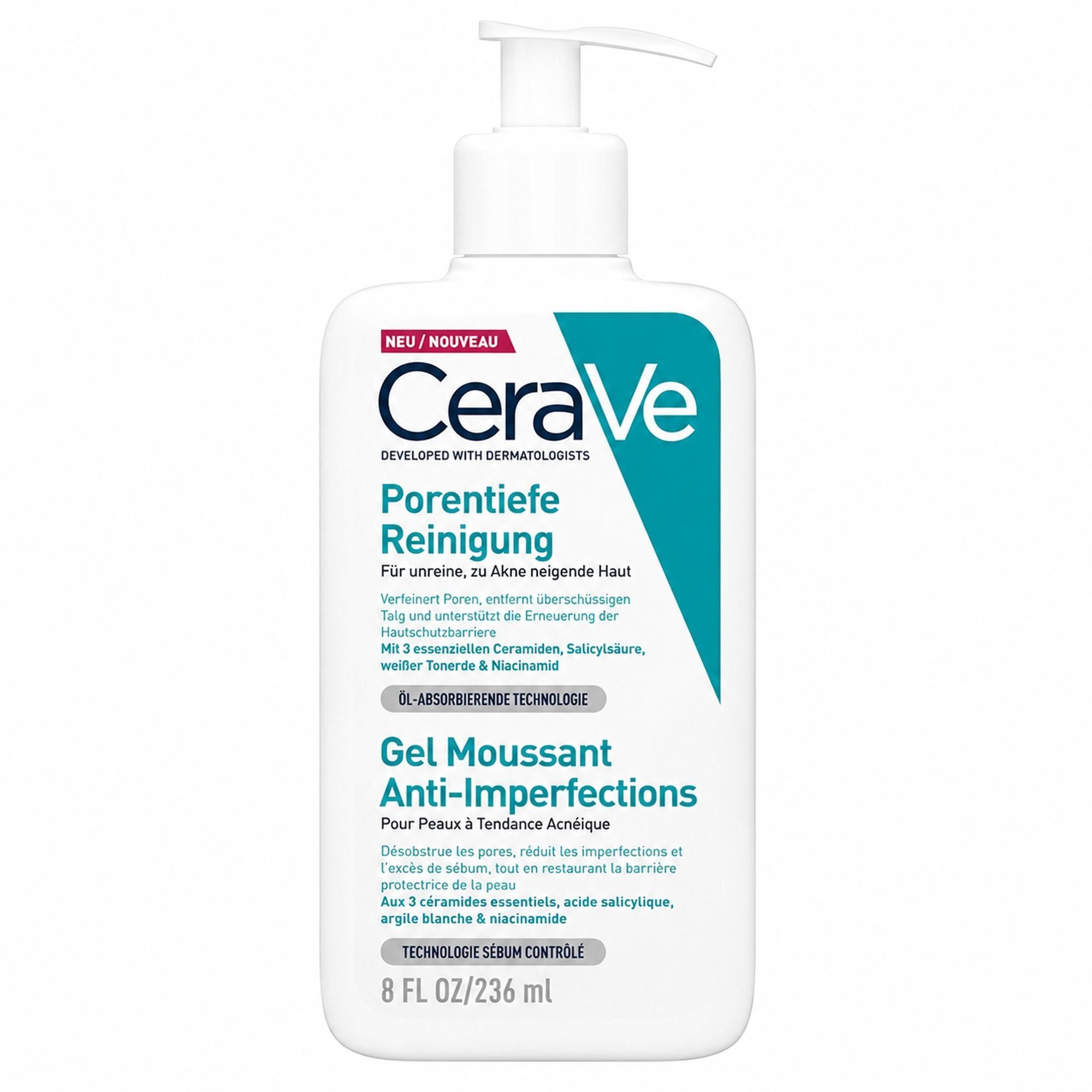 CeraVe Gesichts-Reinigungscreme porentiefe Reinigung Gel 236ml PZN 18168757