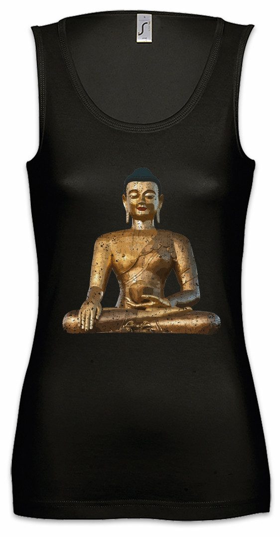 Tanktop Thai Buddha Vintage Ärmelloses Damen T-Shirt Thailand Therevada Yantra