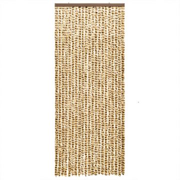 vidaXL Insektenschutz-Vorhang Fliegenvorhang Beige und Braun 100x200 cm Chenille