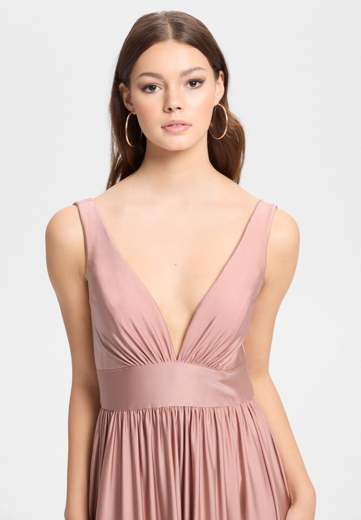 Hey Kyla Abendkleid - Empire Abendkleid aus Jersey mit Beinschlitz Taillierter Schnitt mit fließendem Rockteil