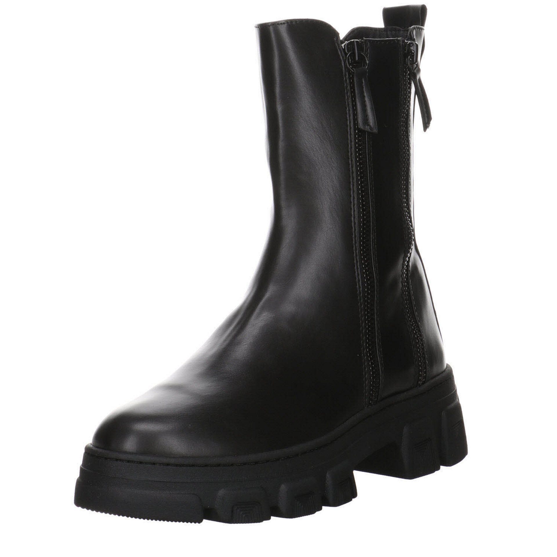 Tamaris Damen Stiefeletten Schuhe Boots Elegant Freizeit Stiefel Glattleder BLACK