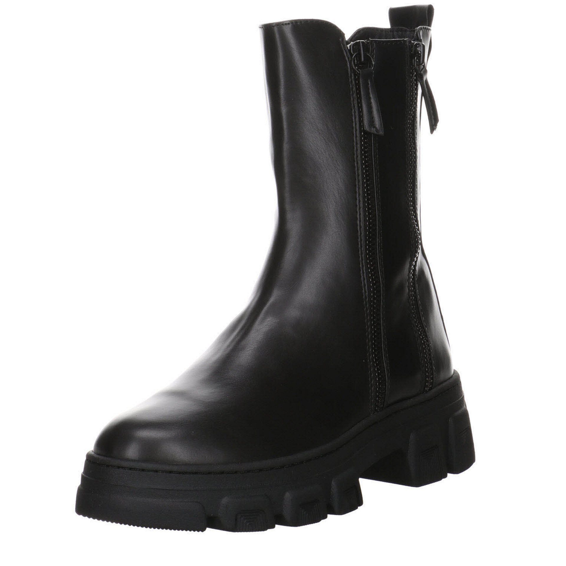 Boots BLACK Schuhe Stiefeletten Freizeit Stiefel Tamaris Elegant Damen Glattleder