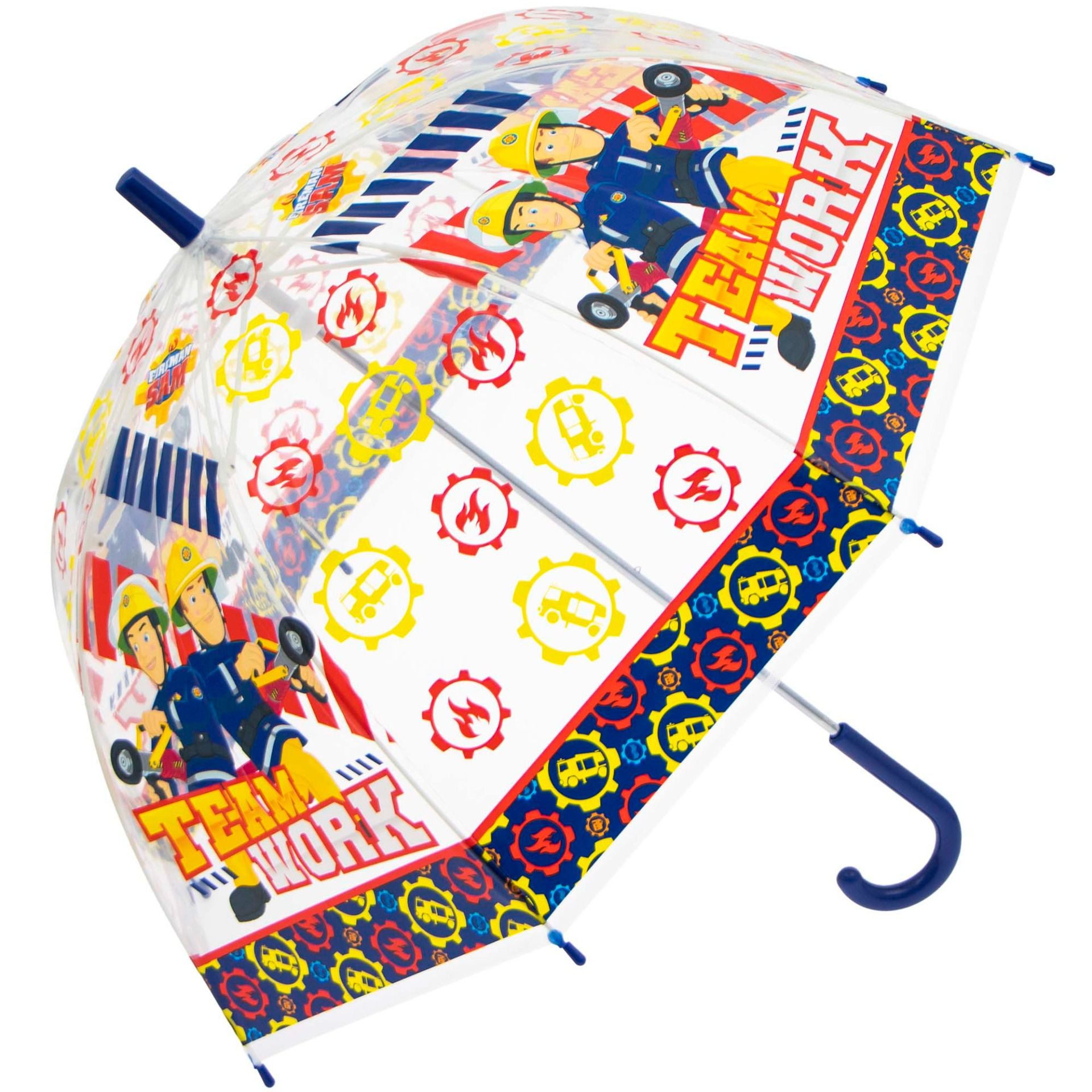 Feuerwehrmann Sam Stockregenschirm Kinder-Regenschirm Perfekter Schutz bei Regen