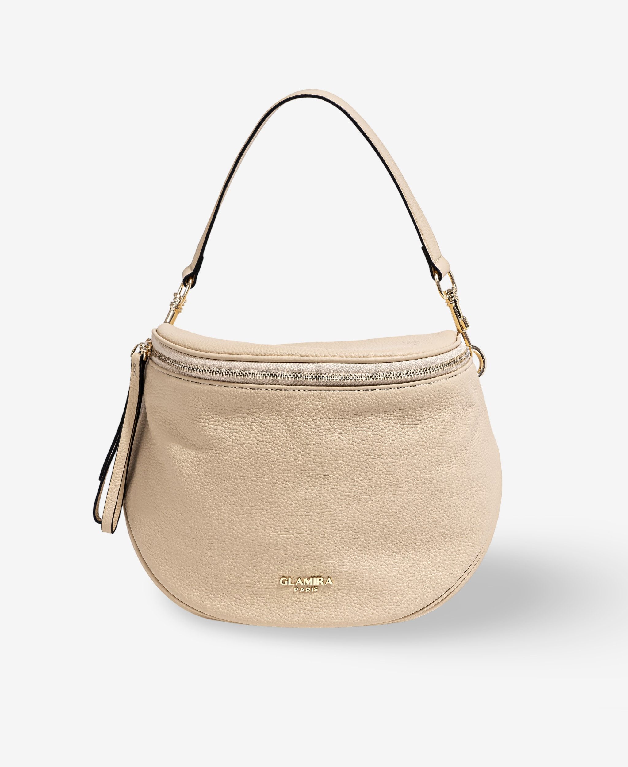 GLAMIRA Umhängetasche GoAnywhere Beige Umhängetasche (1-tlg), echt Leder