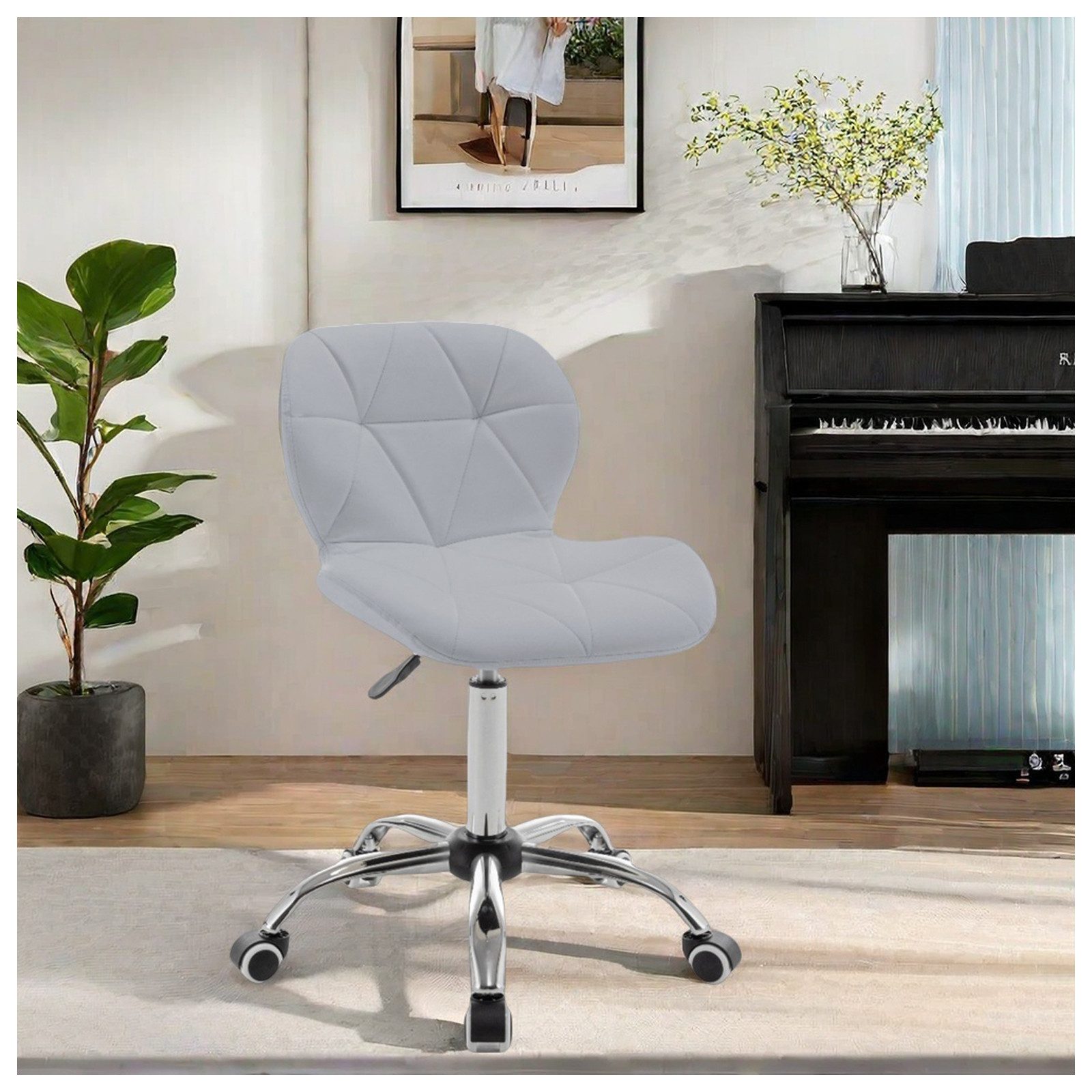 HTI-Living Drehstuhl Drehstuhl Neville Kunstleder Grau (Stück, 1 St), Schre günstig online kaufen