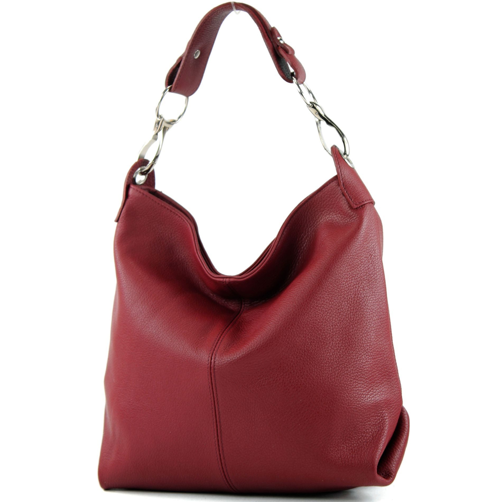 modamoda de Schultertasche T168v8, Echtleder Handmade in Italy