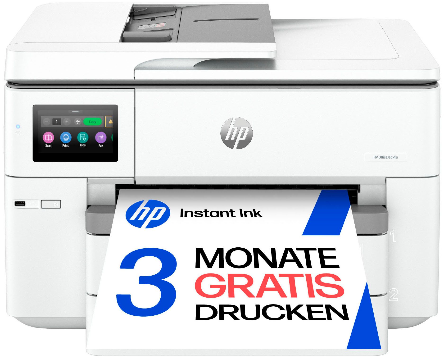 HP OfficeJet Pro 9730e A3 Großformatdrucker Multifunktionsdrucker, (WLAN (Wi-Fi), Bluetooth, LAN (Ethernet), 3 Monate gratis* drucken mit Instant Ink)