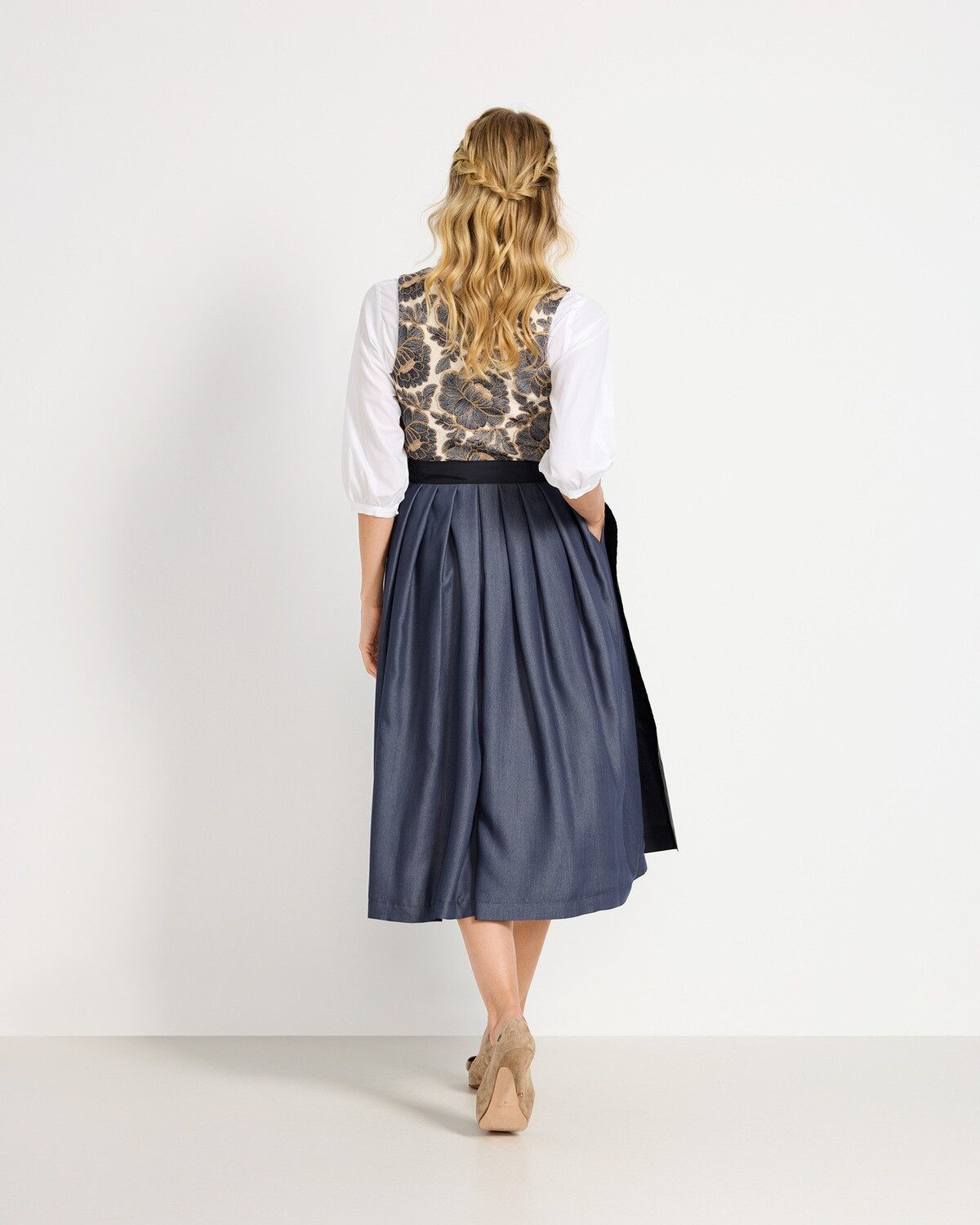 Berwin Dirndl Langes Dirndl mit Stickereien