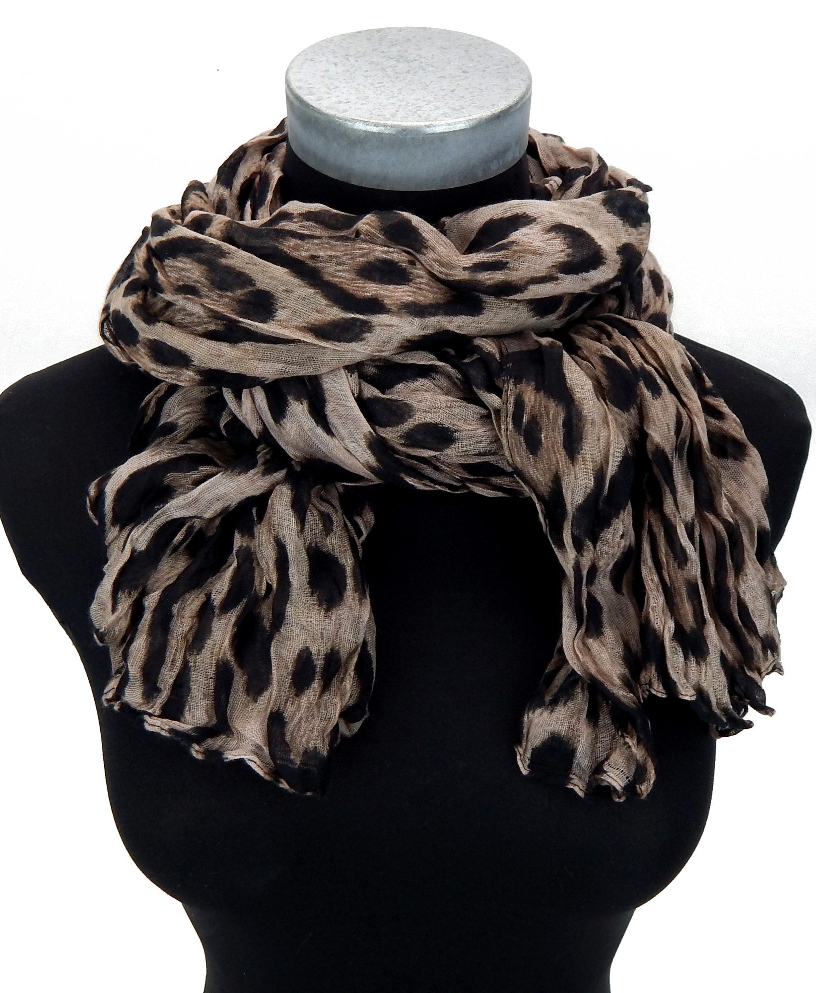 Ella Jonte Modeschal, leichter Schal Leopard beige grau oder braun Animalpr günstig online kaufen