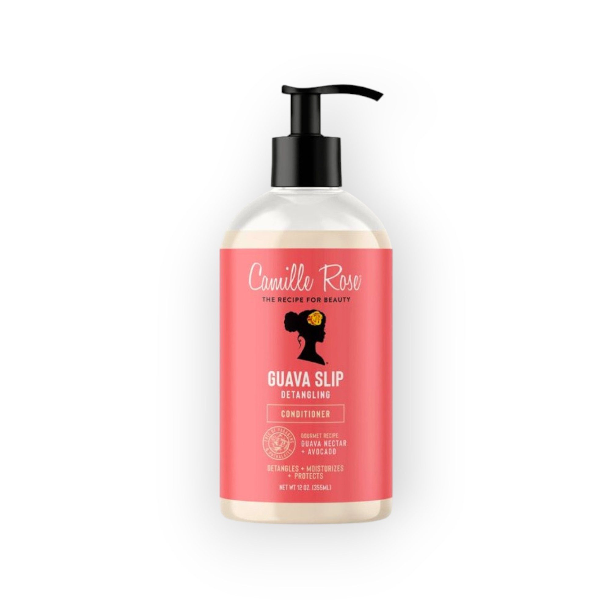 Camille Rose Haarspülung Guava Slip Conditioner mit Guavenextrakt und Avocadoöl 355ml, Entwirrende Haarspülung, Erleichtert die Kämmbarkeit