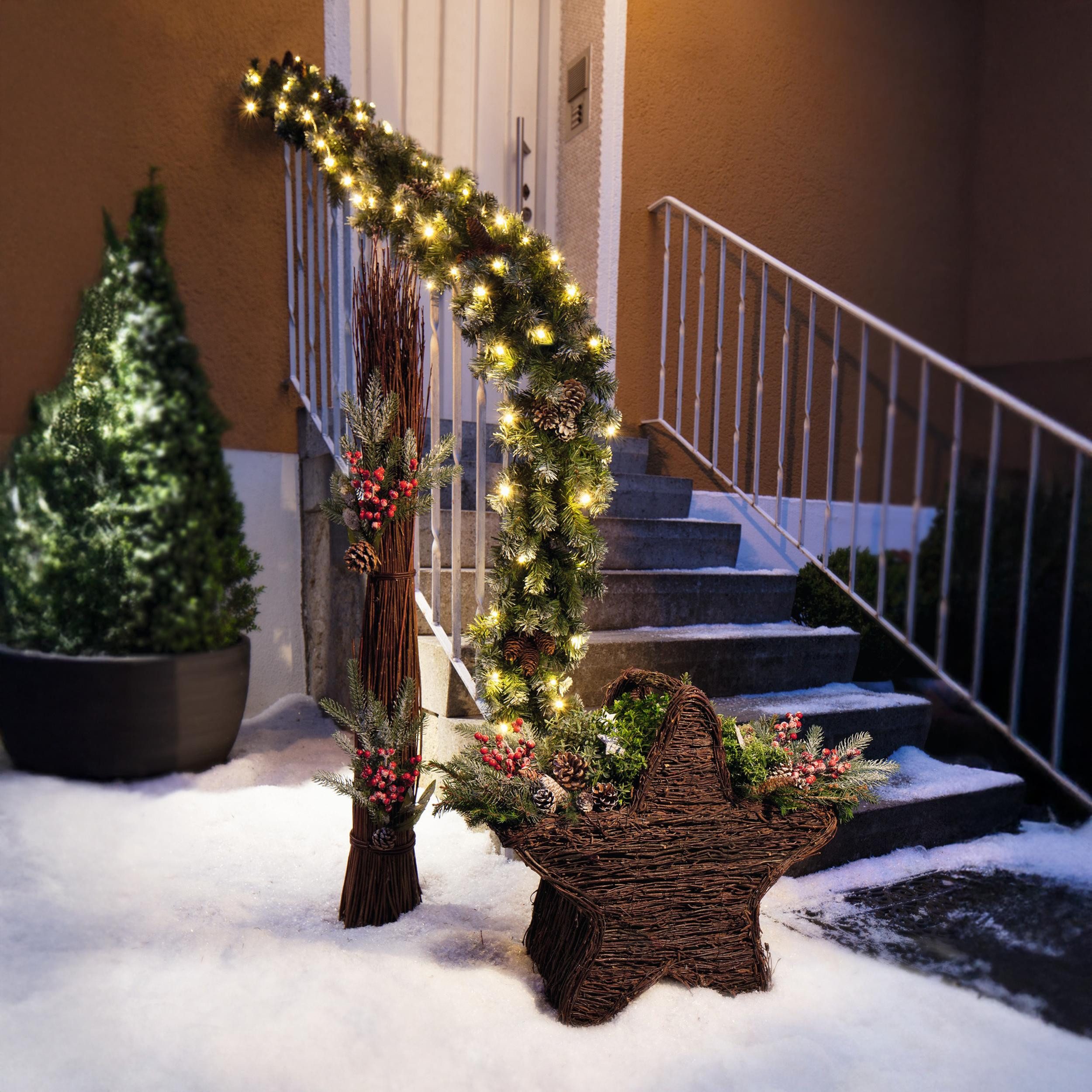 LED Gartenleuchte Leuchtgirlande "Naturwinter"