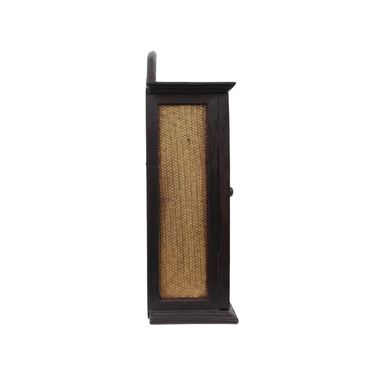 Oriental Galerie Hängeschrank Schrank Hängeschrank Buddha Gesicht Rot Gold (1-St)