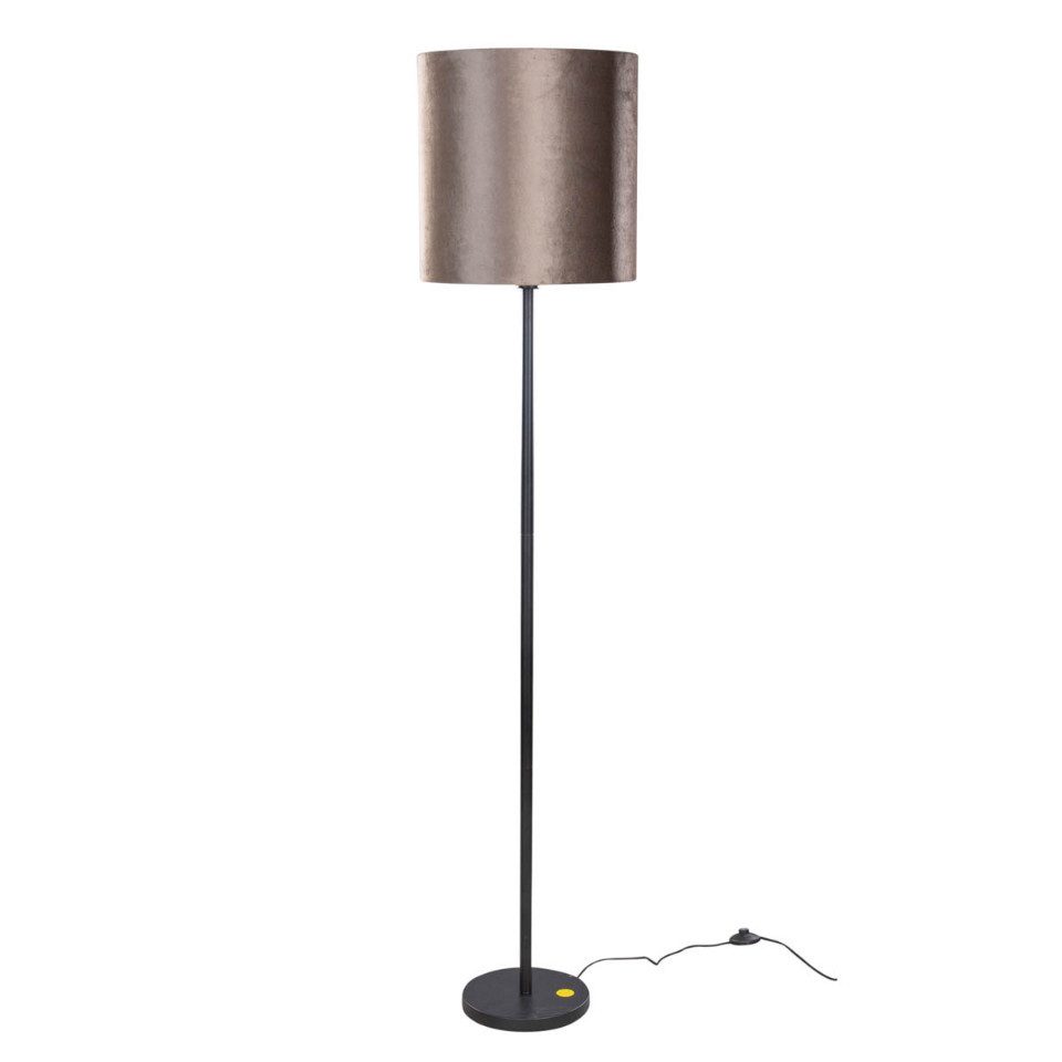Qazqa Stehlampe Simplo shade, ohne Leuchtmittel, Warmweiß, QAZQA Stehlampe, e27, Schwarz, Stahl, classic-antique