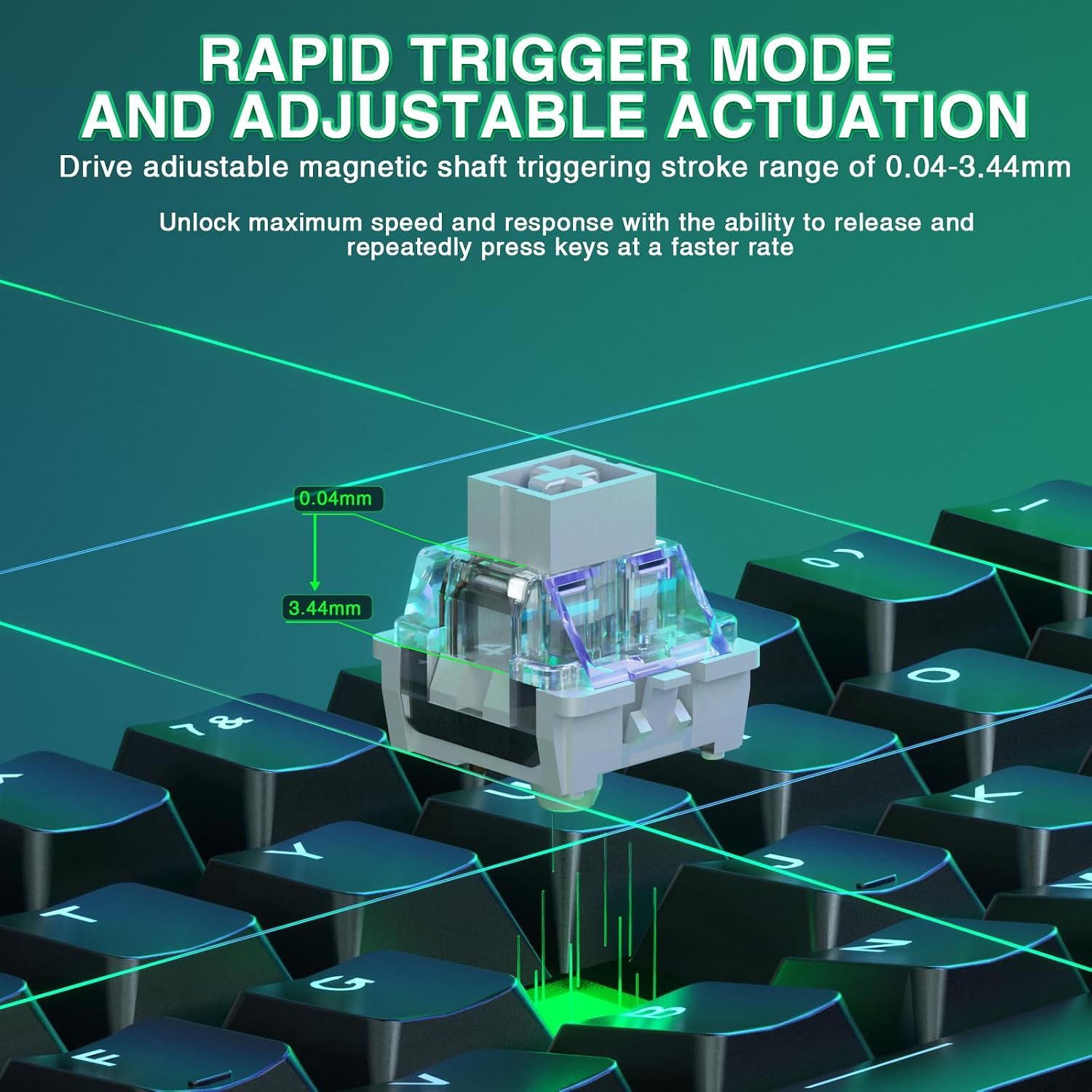 nsihing AULA WIN60 HE Mechanische Tastatur, Rapid Trigger, Hot Swap, RGB Gaming-Tastatur – Bild 5 von 5