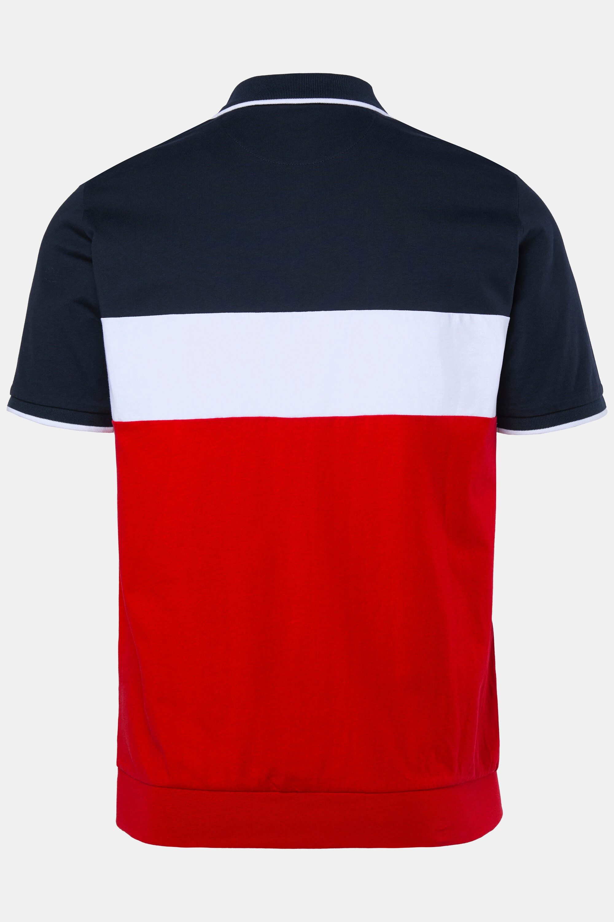 Men Plus Poloshirt Poloshirt Bauchfit Colorblocking Halbarm