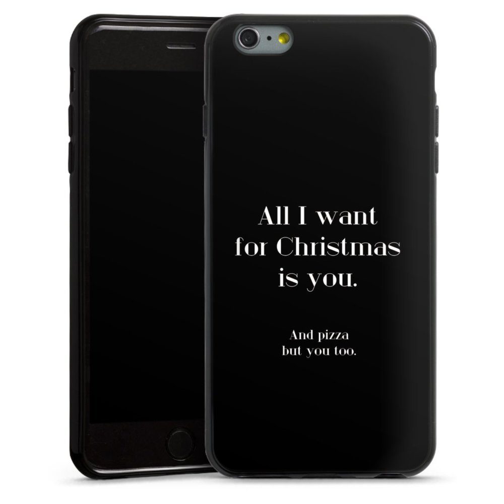 DeinDesign Handyhülle All I want for Christmas - Pizza!, Hülle Pizza Sprüche Weihnachten