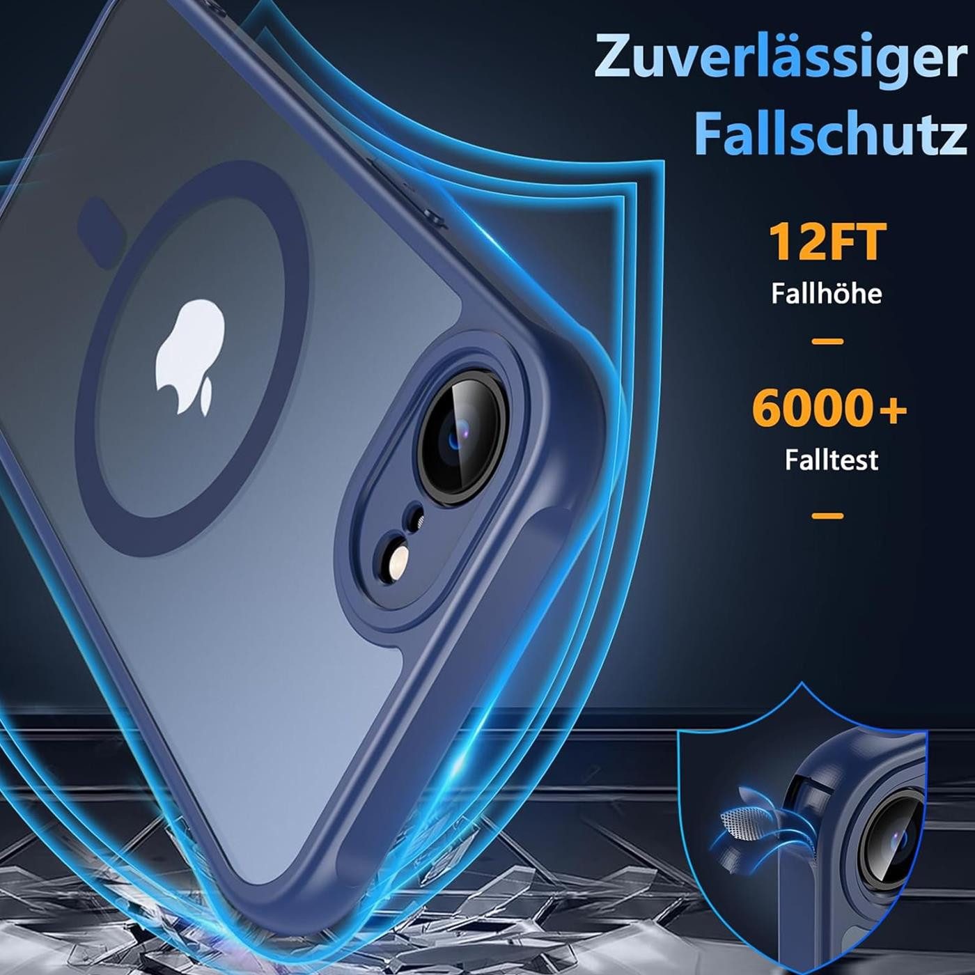 CoolGadget Handyhülle Magnet-Hülle für iPhone 17e / iPhone 16e Schutzhülle magnetisch 6,1 Zoll, Hülle Matt Stoßfest kompatibel mit Magsafe Zubehör Kameraschutz  – Bild 5 von 5