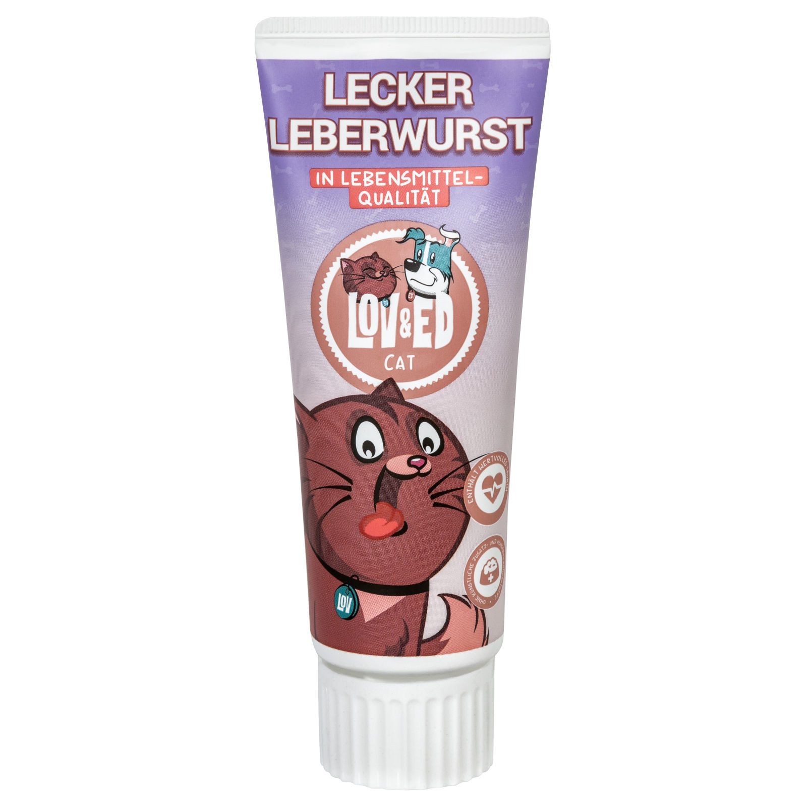 Lov&Ed Lecker Leberwurst für Katzen, 75g, Lebensmittelqualität, 75g