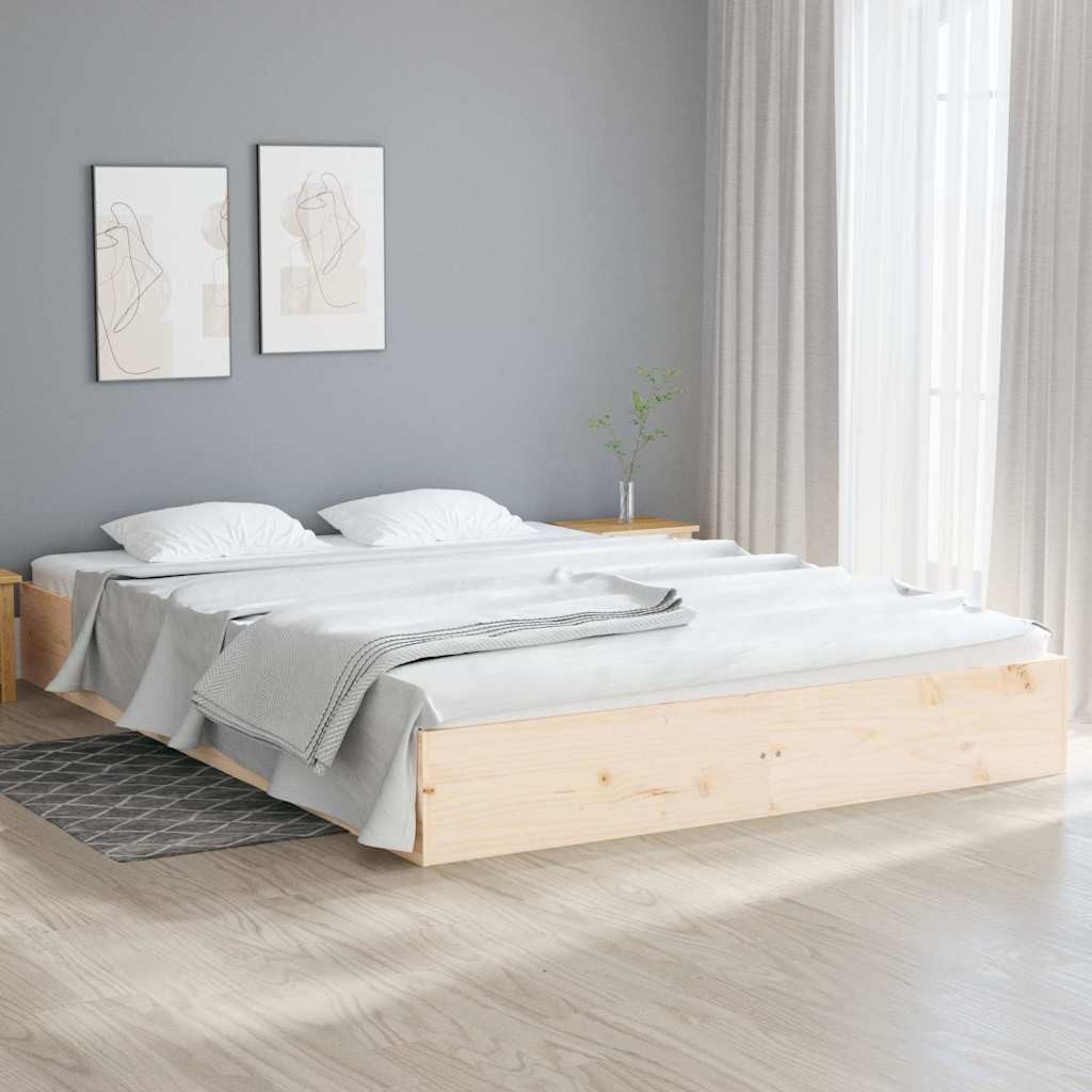 vidaXL Bettgestell vidaXL Massivholzbett ohne Matratze 200x200 cm