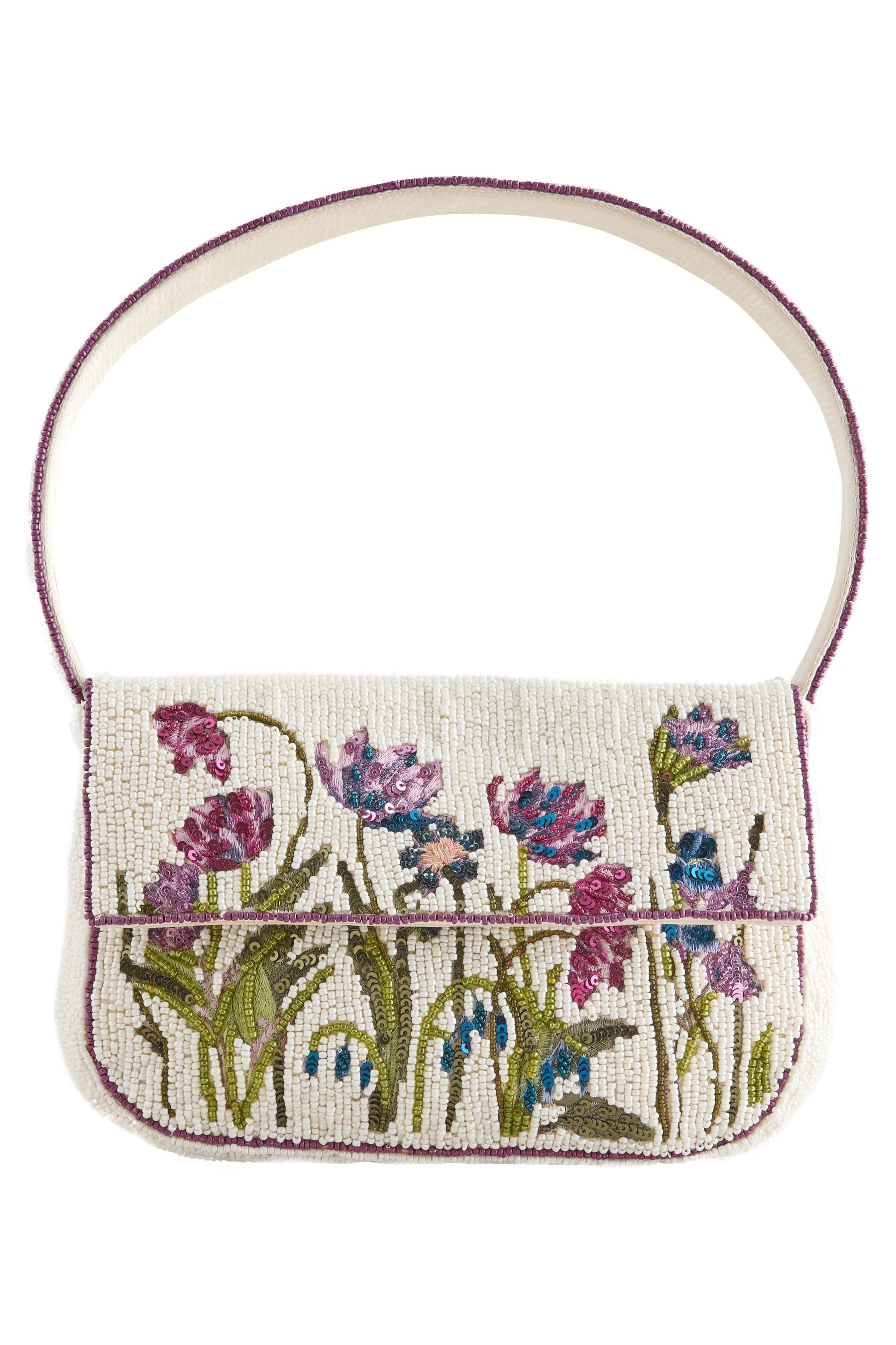 Next Schultertasche Perlenbestickte Schultertasche mit Blumenmuster (1-tlg)