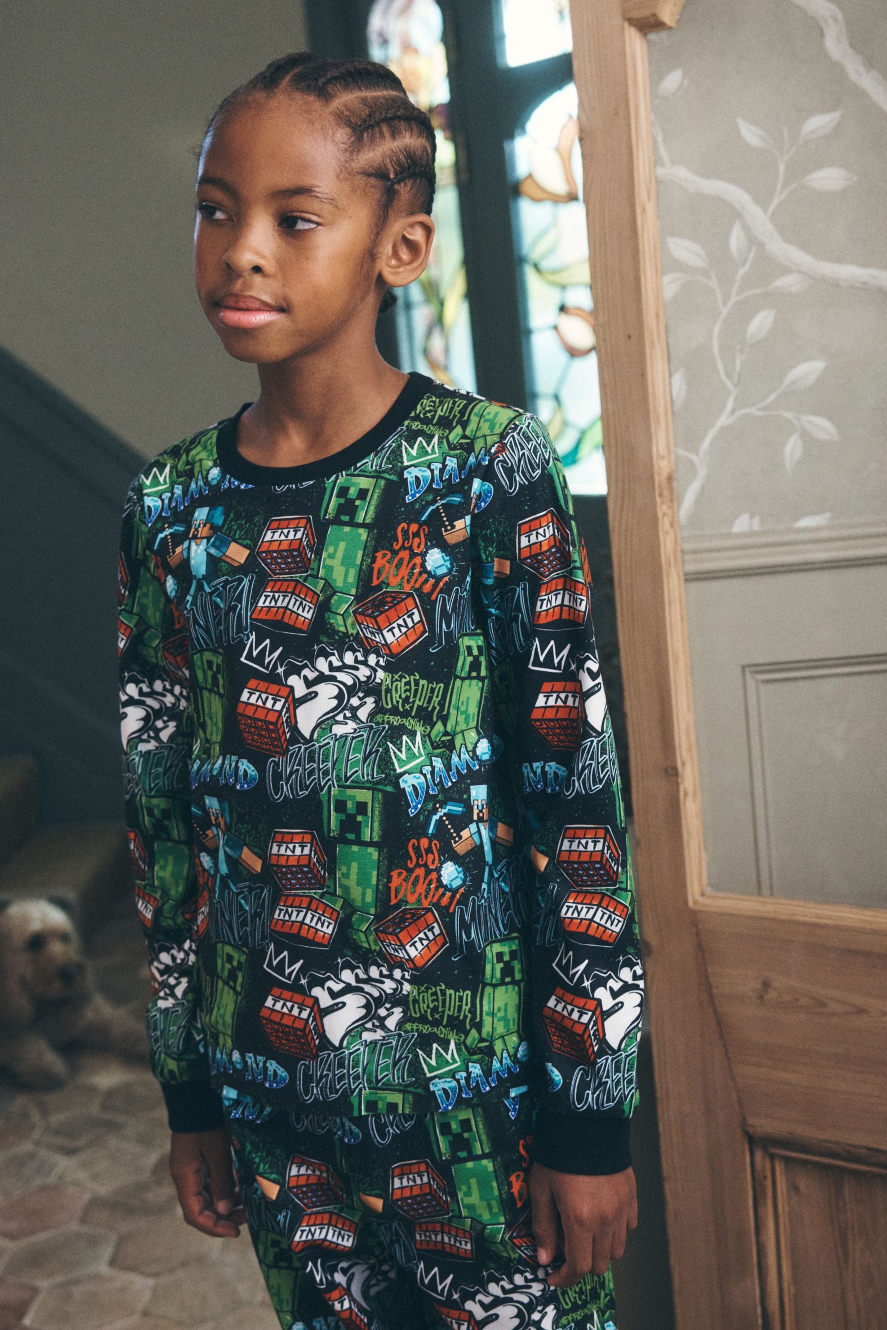 Next Pyjama Kuscheliger Single Fleece-Schlafanzug, Minecraft (2 tlg) – Bild 4 von 5