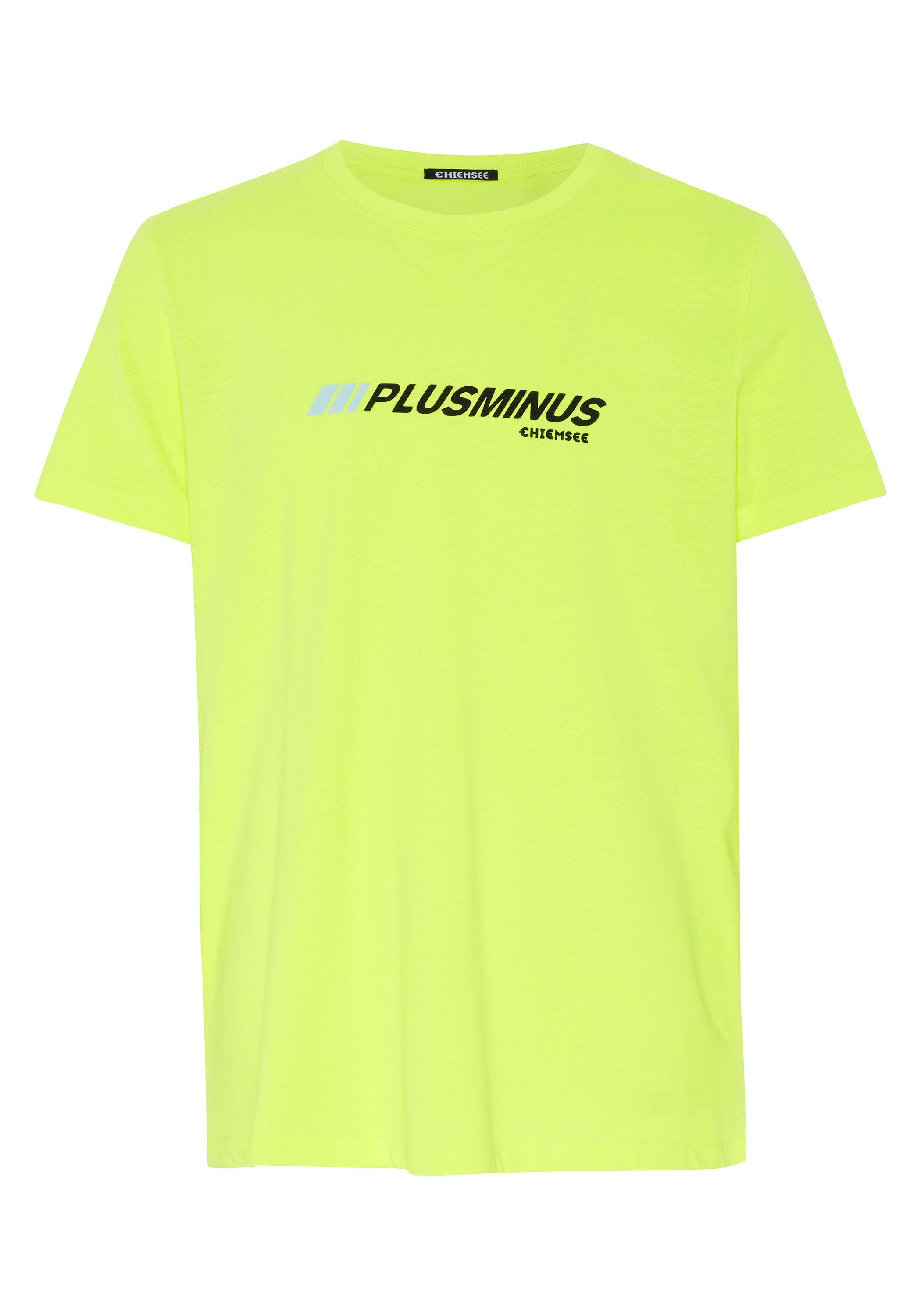 Chiemsee Print-Shirt T-Shirt mit PLUS-MINUS-Print 1 Safety Yellow