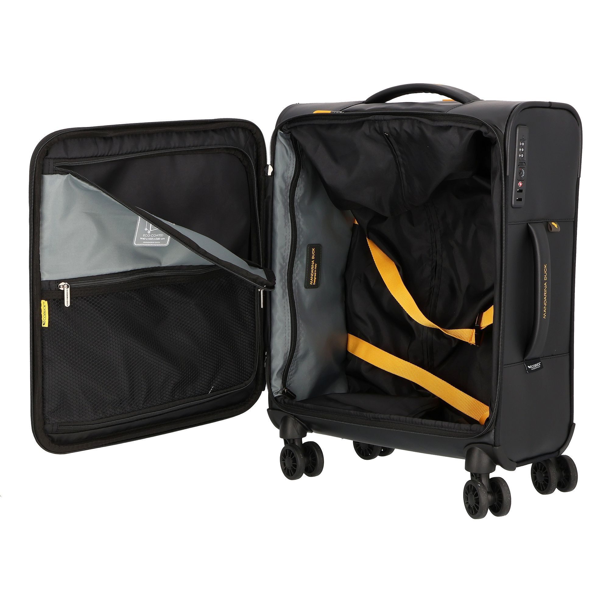 Mandarina Duck Handgepäck-Trolley Eco Coated, 4 Rollen, Polyester