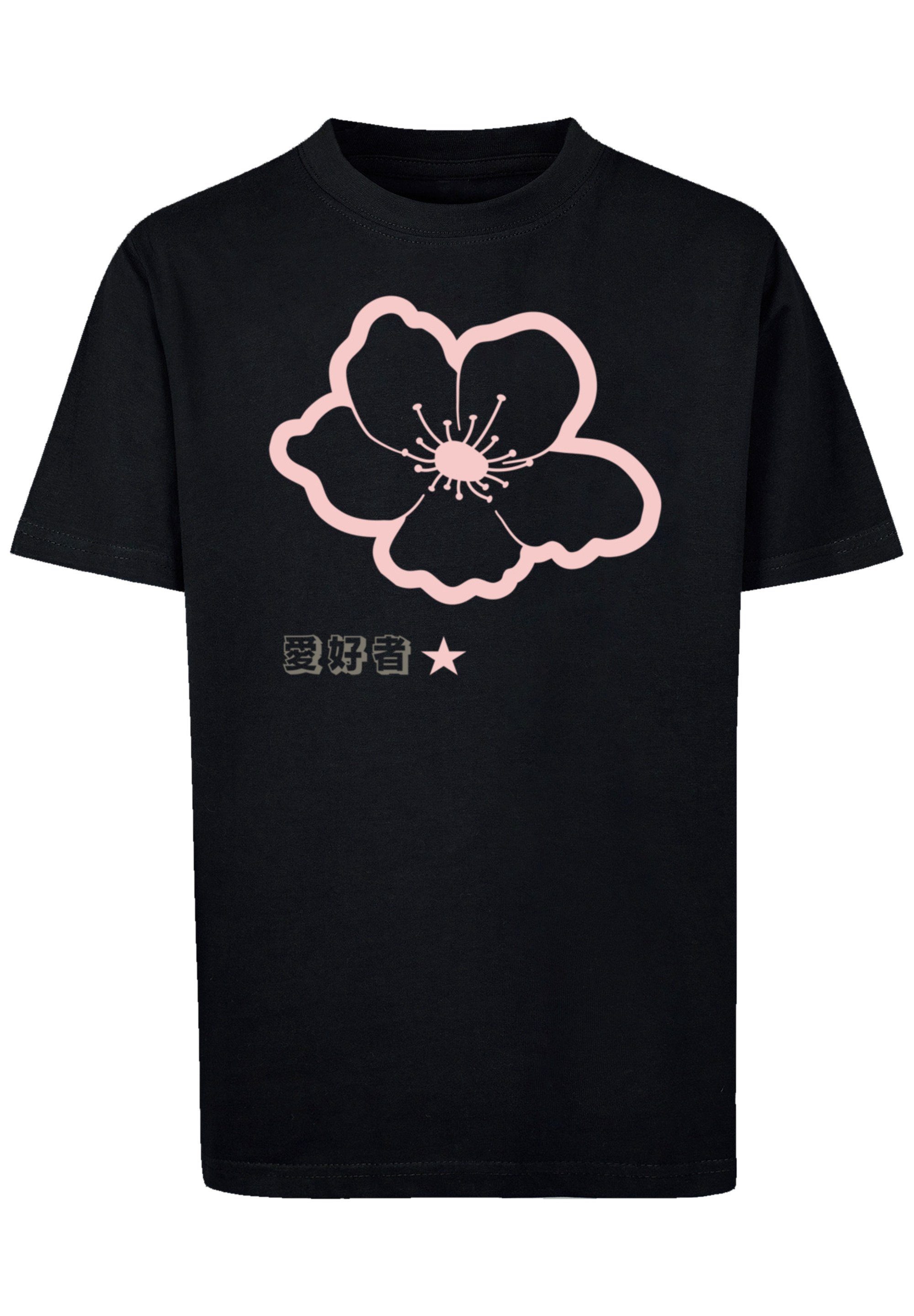 F4NT4STIC T-Shirt Kirschblüten Japan Print schwarz