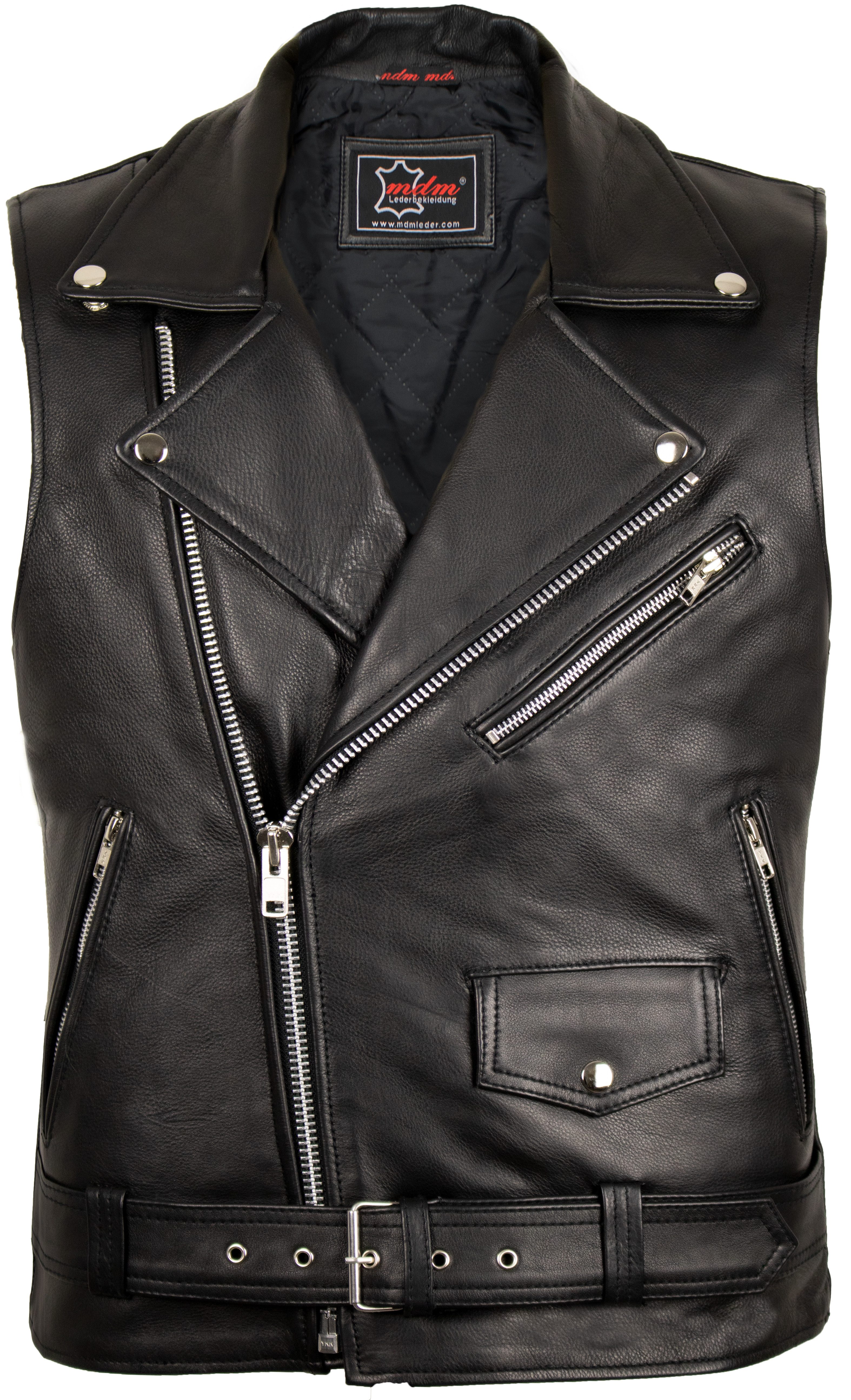 Motorradweste Herren Lederweste Biker Motorradweste Echtleder Rockweste