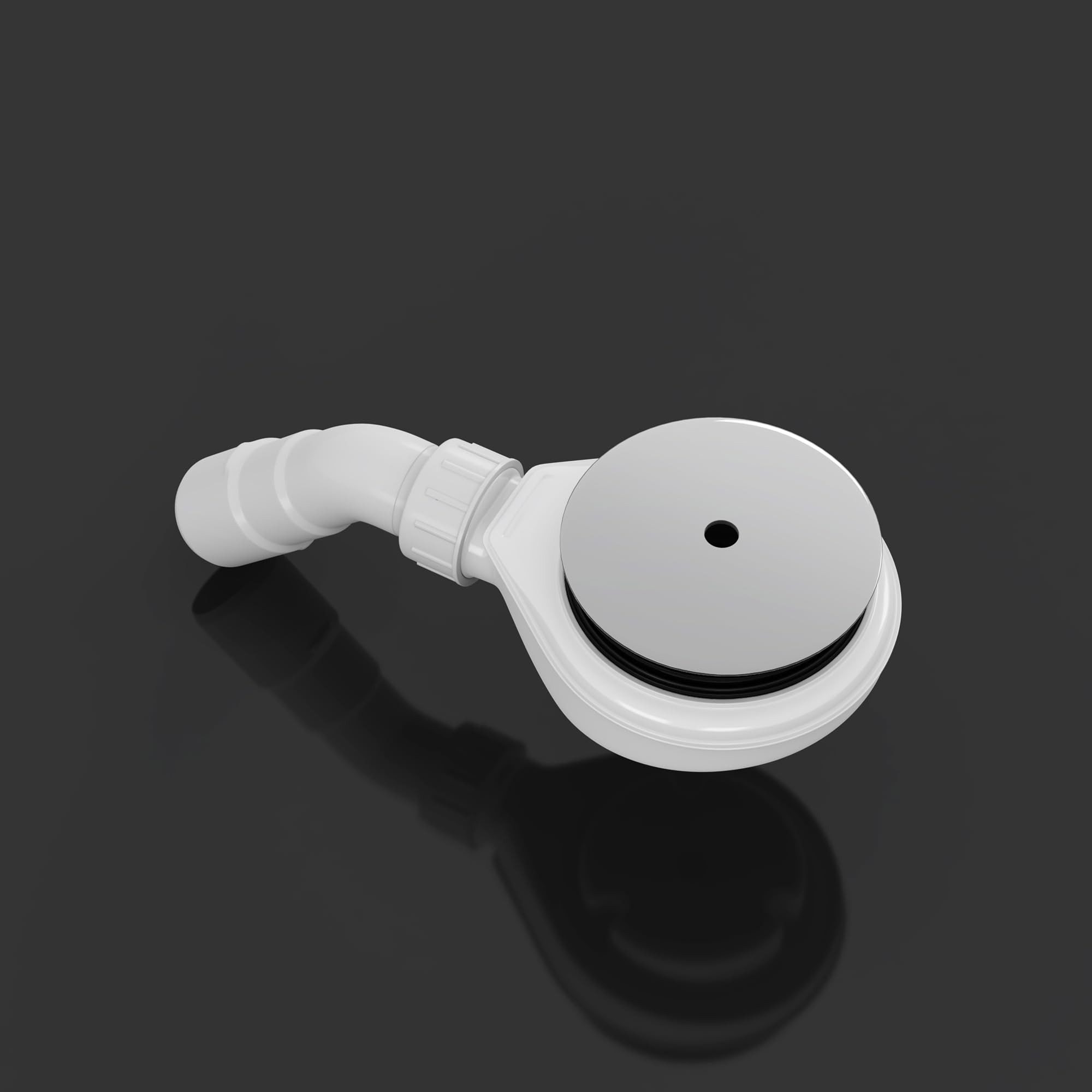 doporro Waschbeckenstöpsel Ablaufgarnitur für Duschwanne Geruchverschluss mit Haarsieb AL04, Ø 4 cm