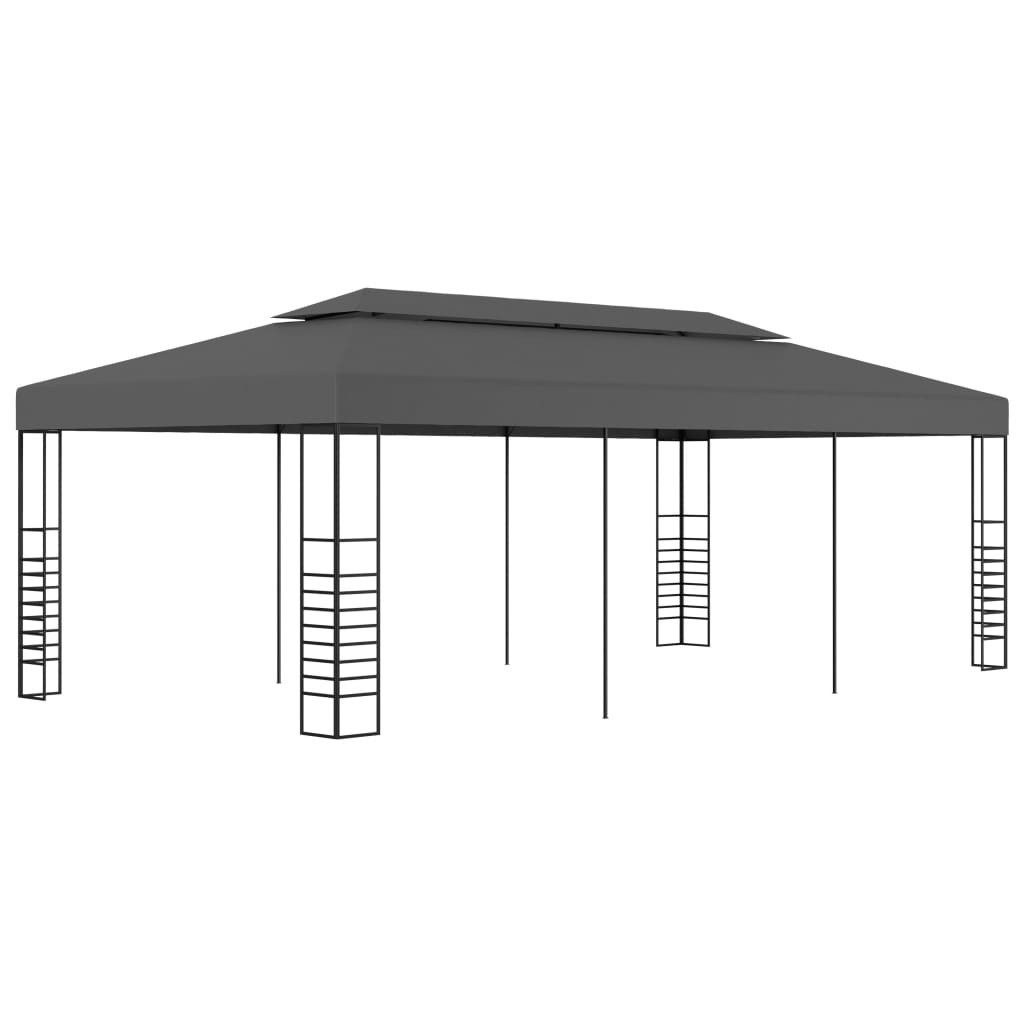 vidaXL Partyzelt Gartenpavillon 3x6 m Anthrazit