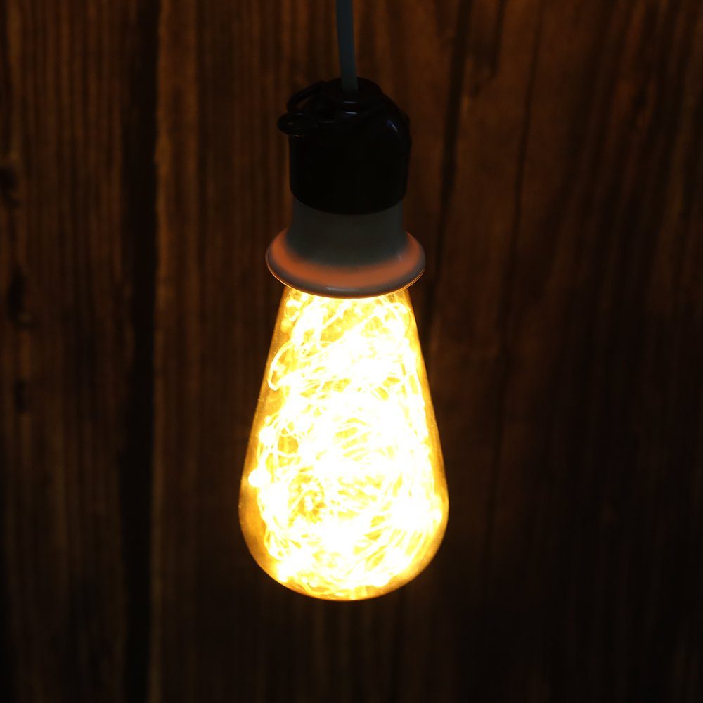 LETGOSPT Retro Filament 4W LED E27, LED Birne, Edison Kupferdraht LED Edison wechselbar, Vintage Glühbirne Nostalgie Flutlichtstrahler Warmweiß, 3W Vintage Glühbirne LED Stil ST64 E27 Glühbirne Lampe,