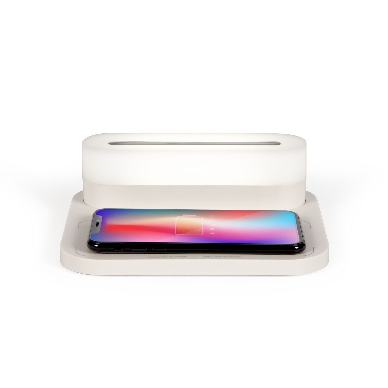 Tischleuchte LIVOO Touch-Nachttischlampe Induktionsladestation Smartphone USB