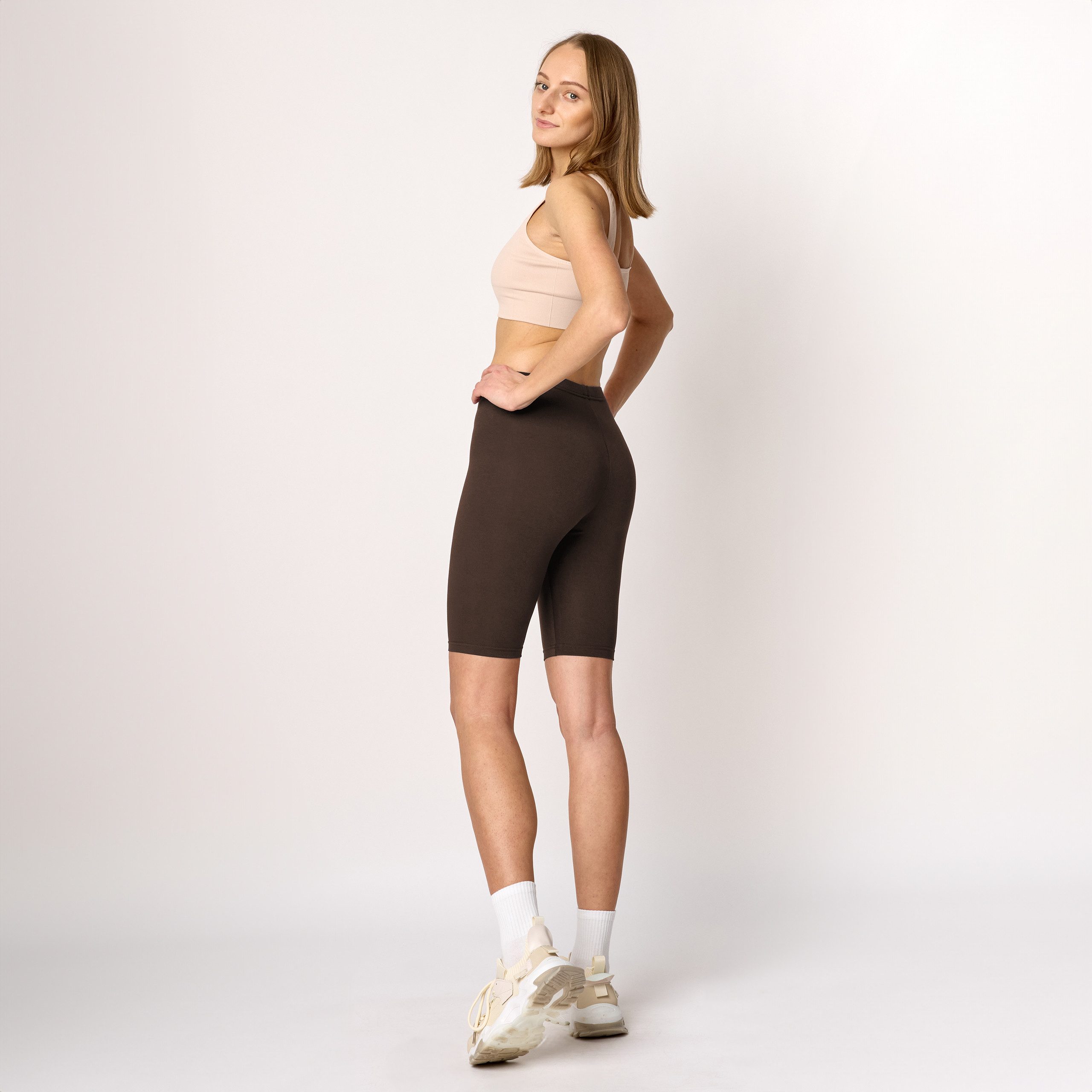 Merry Style Leggings Damen Kurze Hose aus Viskose MS10-145 (1-tlg) elastischer Bund – Bild 4 von 5