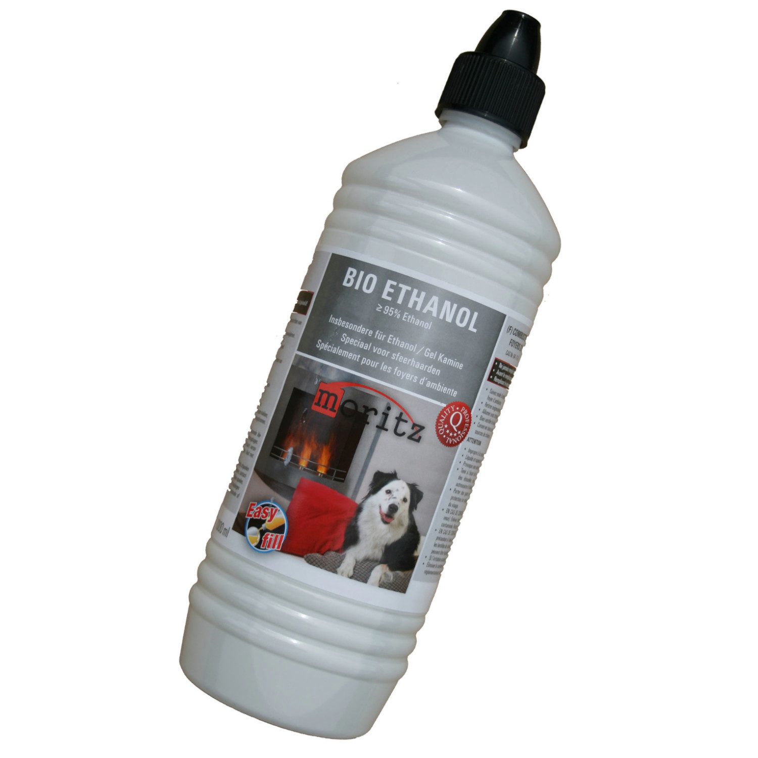 Moritz Bioethanol 1L Bio Ethanol >95% für Ethanolkamine Tischfeuer, für Ethanol Kamin Tischkamin Tischfeuer Kaminofen Outdoor Ofen – Bild 5 von 5