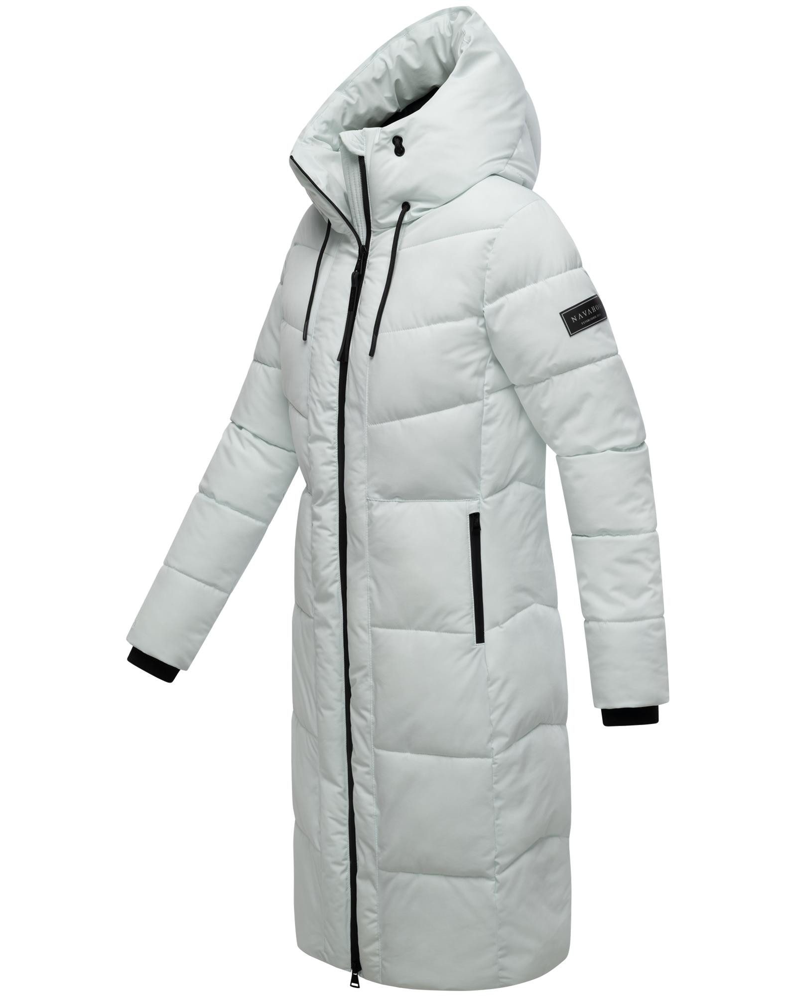 Navahoo Steppmantel Schokokuss XIV Warmer Damen gesteppter Wintermantel mit Kapuze