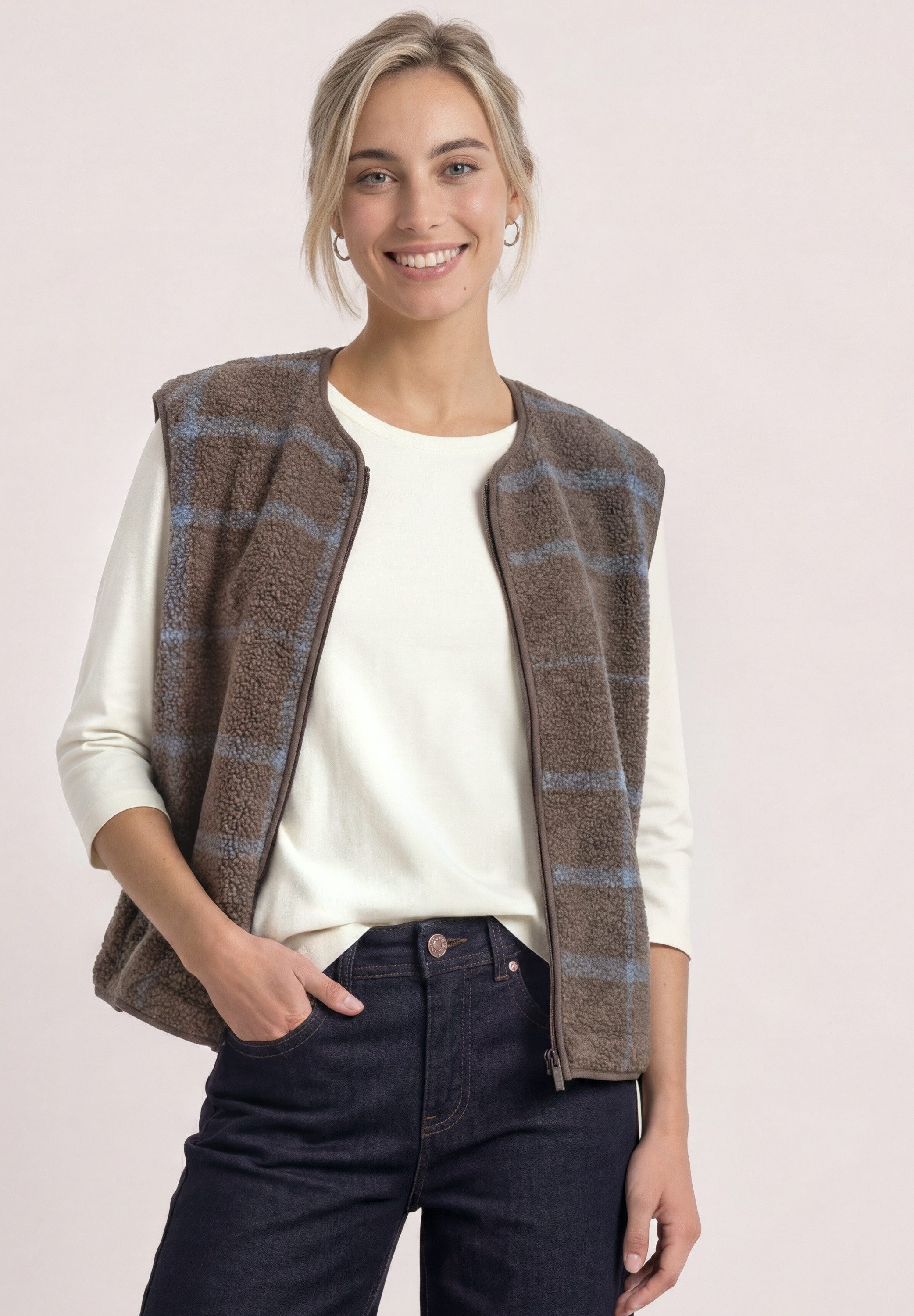 STREET ONE Cardigan mit Rundhalsausschnitt