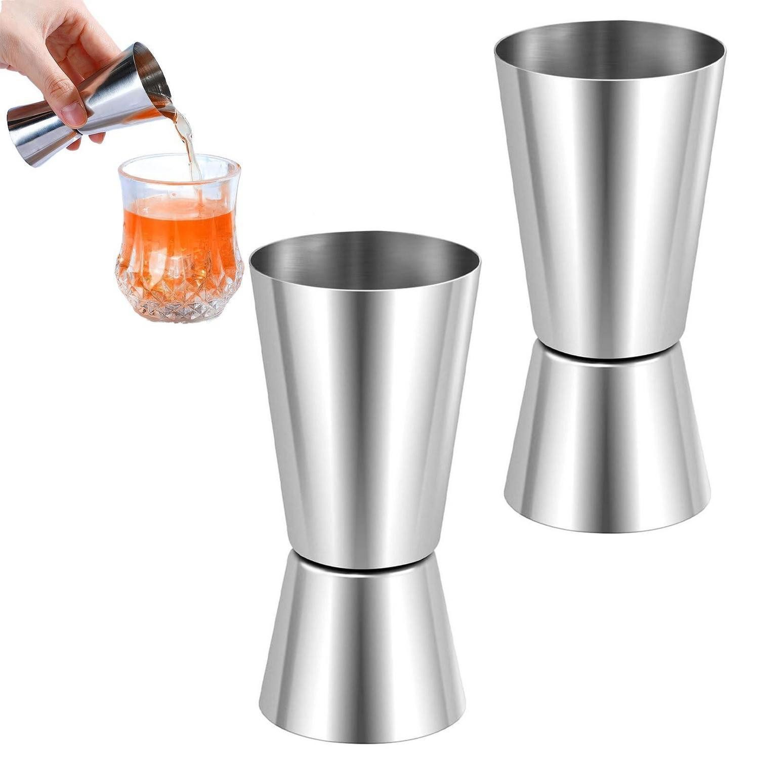 LuxusKollektion Barmaß 2er Cocktail Messbecher 2cl/4cl Edelstahl