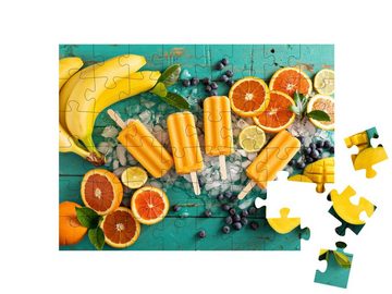 puzzleYOU Puzzle Auswahl an frischen Früchten und Fruchteis, 48 Puzzleteile, puzzleYOU-Kollektionen 200 Teile, Essen und Trinken