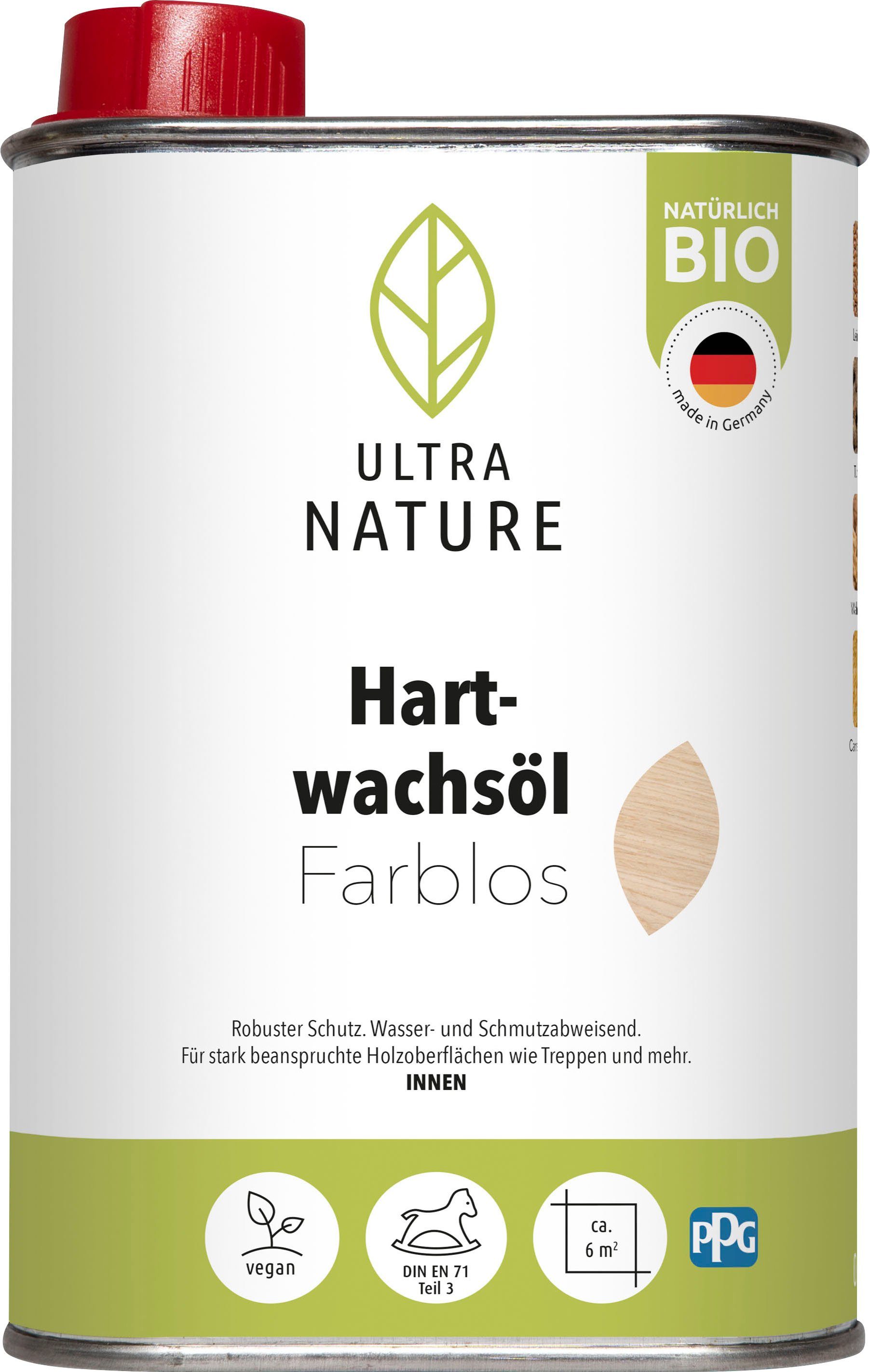 ULTRA NATURE Hartwachsöl Weiß, Weiß Farblos