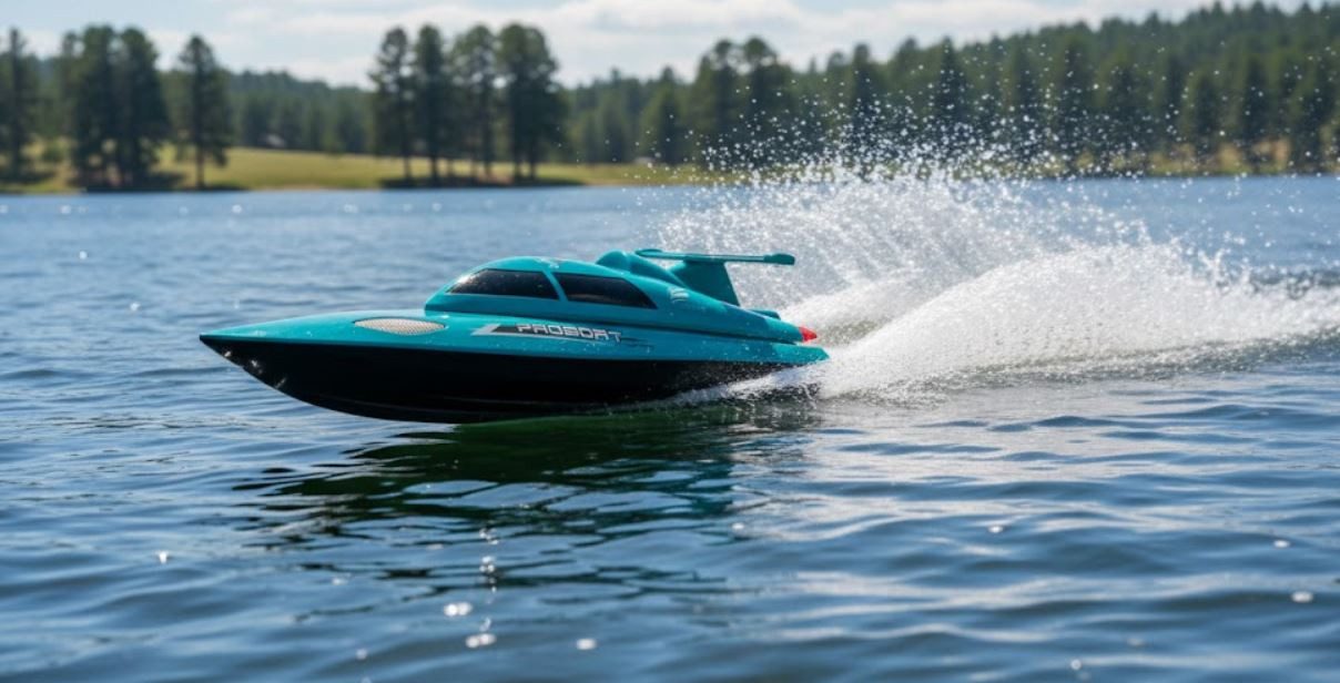 BruKa RC-Boot RC 2,4 Ghz. Speedboot BARRACUDA X2 ferngesteuertes Schiff Rennboot RTR