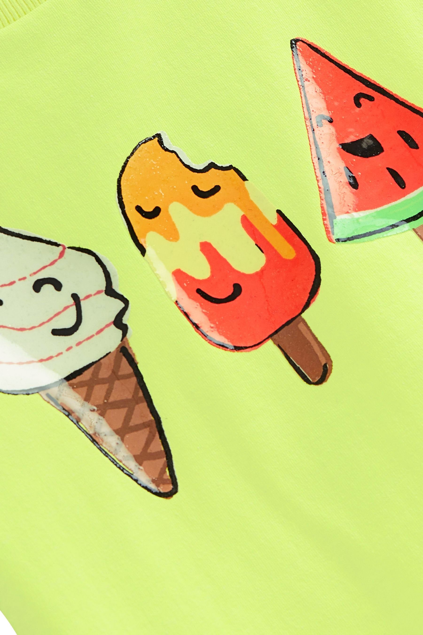 Next (1-tlg) Figurenmotiv mit Yellow T-Shirt Cream Ice Kurzarm-T-Shirt