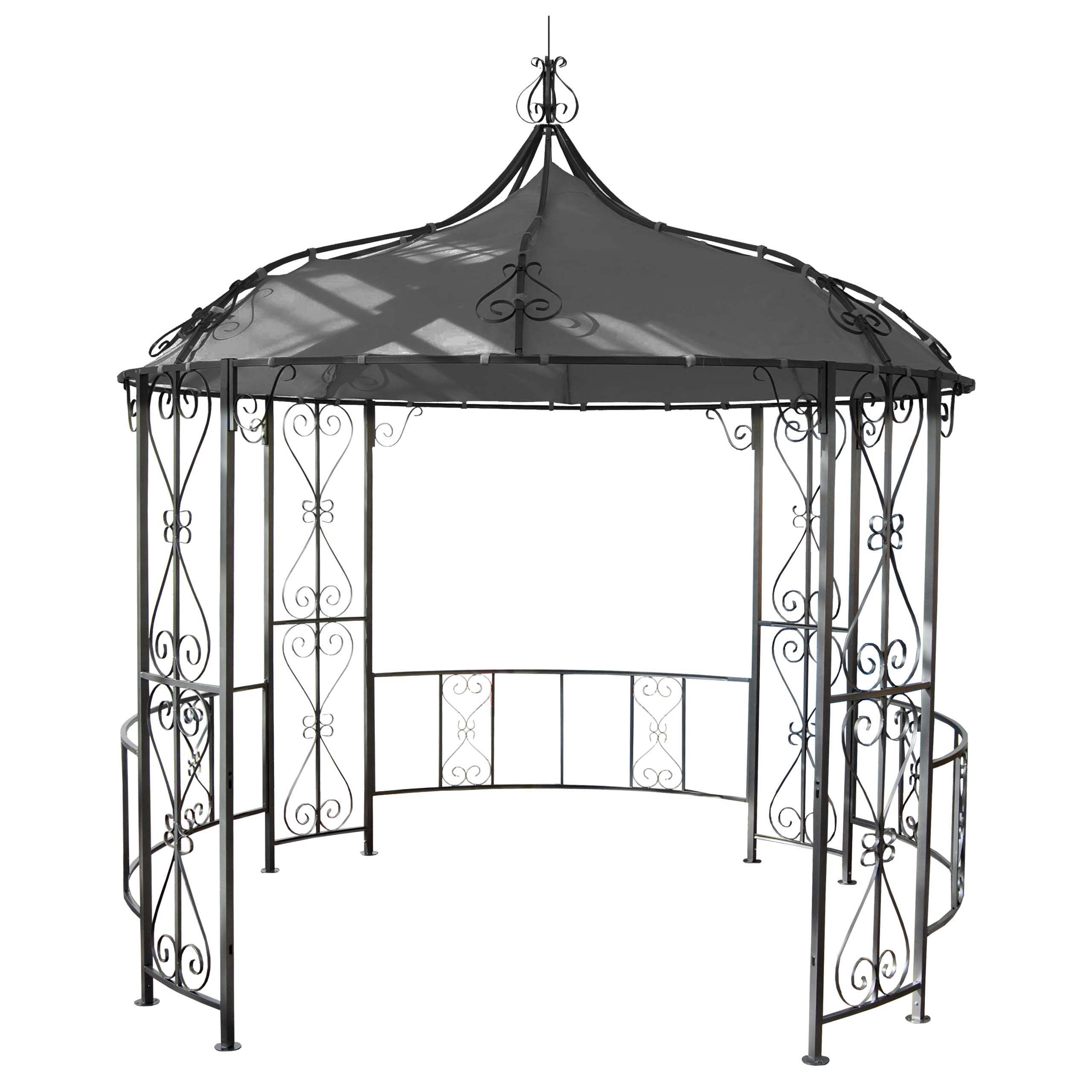 MCW Pergola Cabrera, Mit Wasserablaufösen, stabiler Stand, Abnehmbarer Bezug, rund