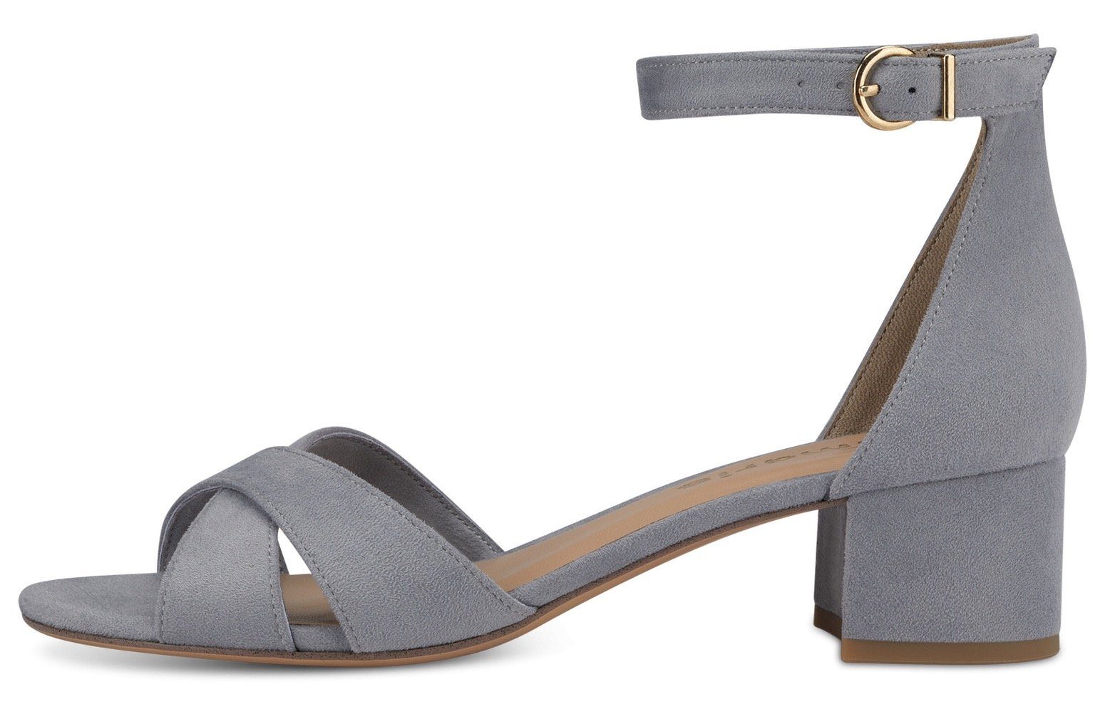 Tamaris Sandalette, Blockabsastz, Sommerschuh, Riemchensandale mit Kreuzbandage