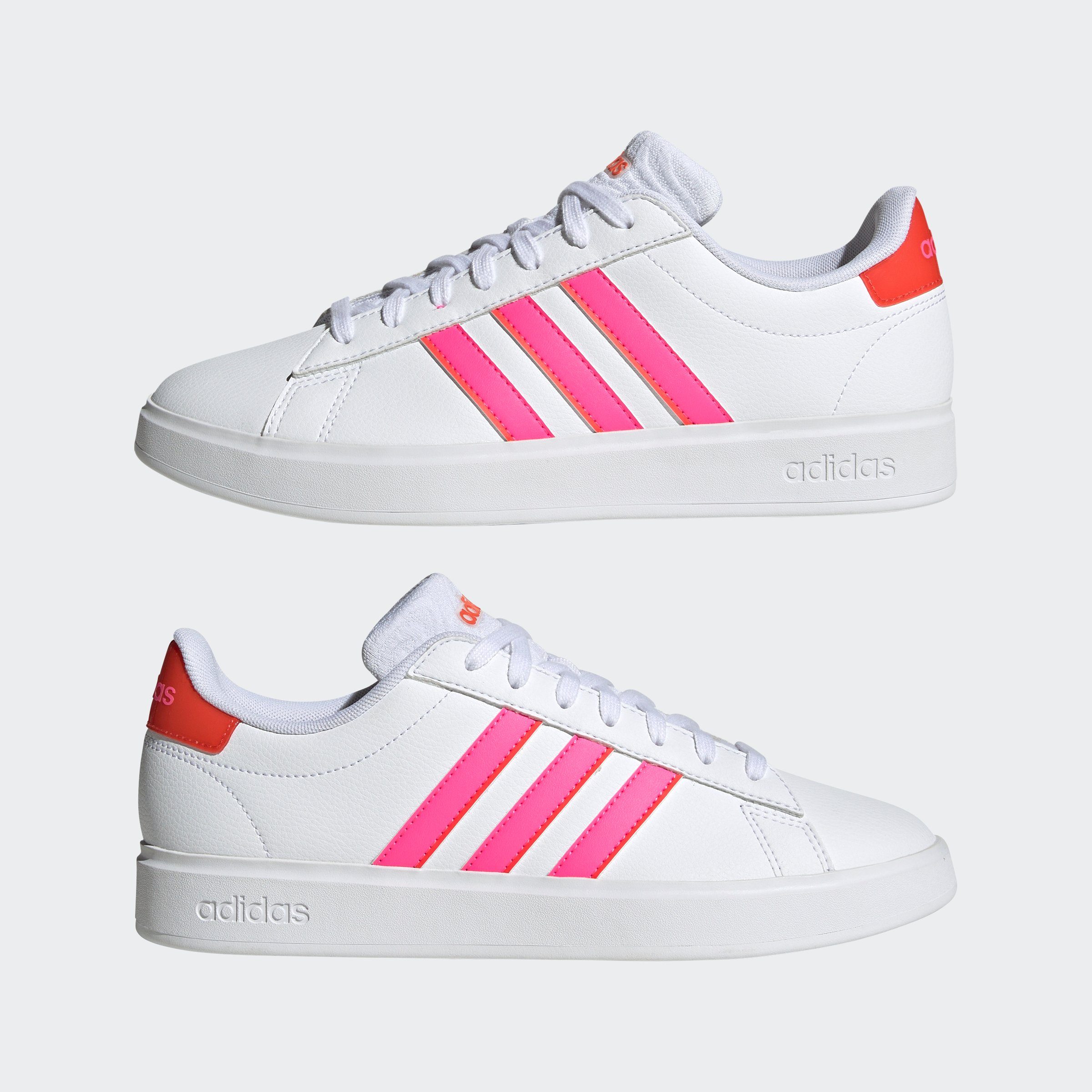 COURT GRAND 2.0 Superstar weiß-pink adidas Design Sportswear den des adidas Spuren Sneaker auf