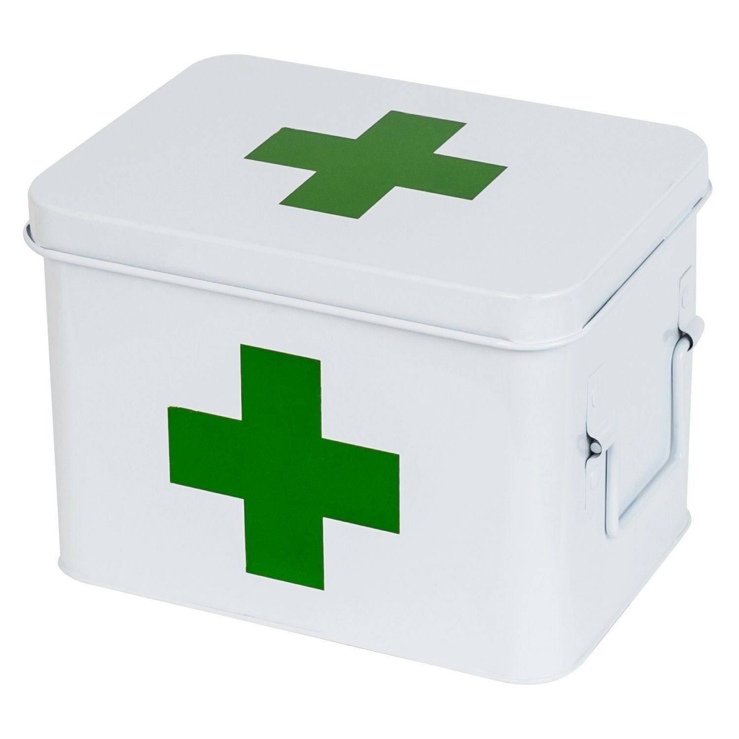 Medikamentenkoffer Tragegriffen, Erste 22,5x16,5x15,5 Hilfe Koffer, mit Medizinschrank cm HMF Hausapotheke